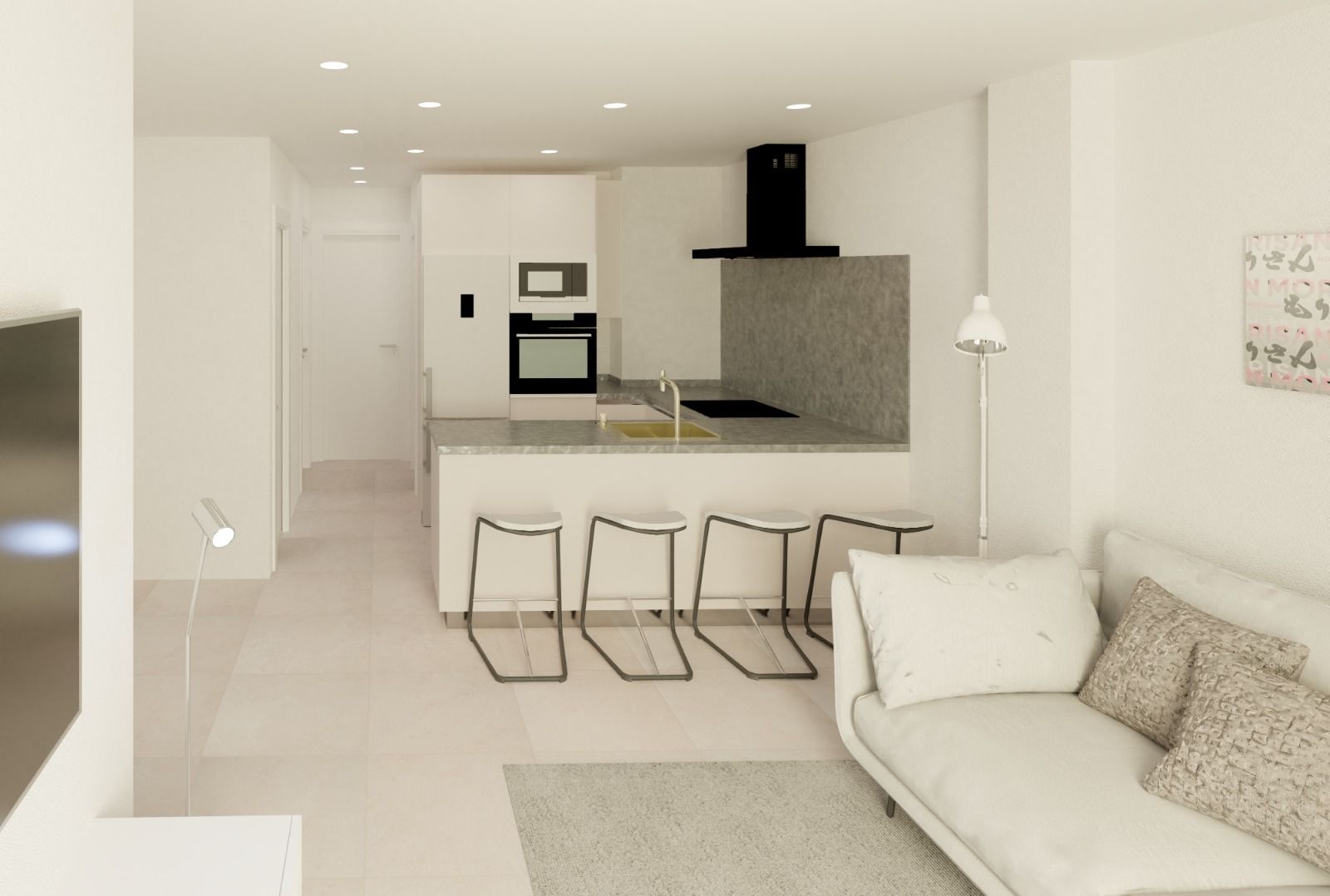 Third bedroom with window in 3-bedroom new-build apartment, Centro, Fuengirola