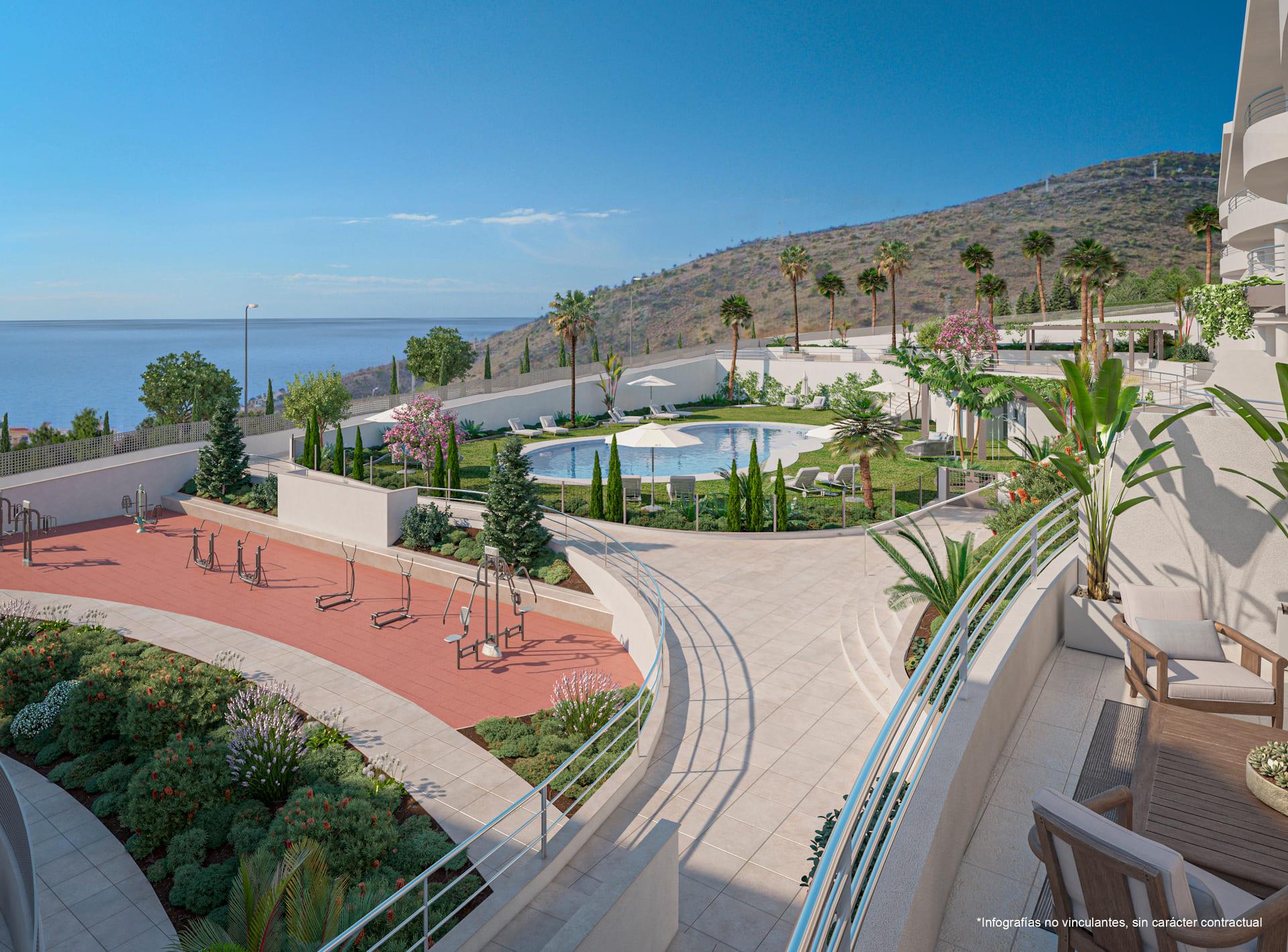 Building entrance and lift access in new-build apartment block, Santangelo Norte, Benalmádena