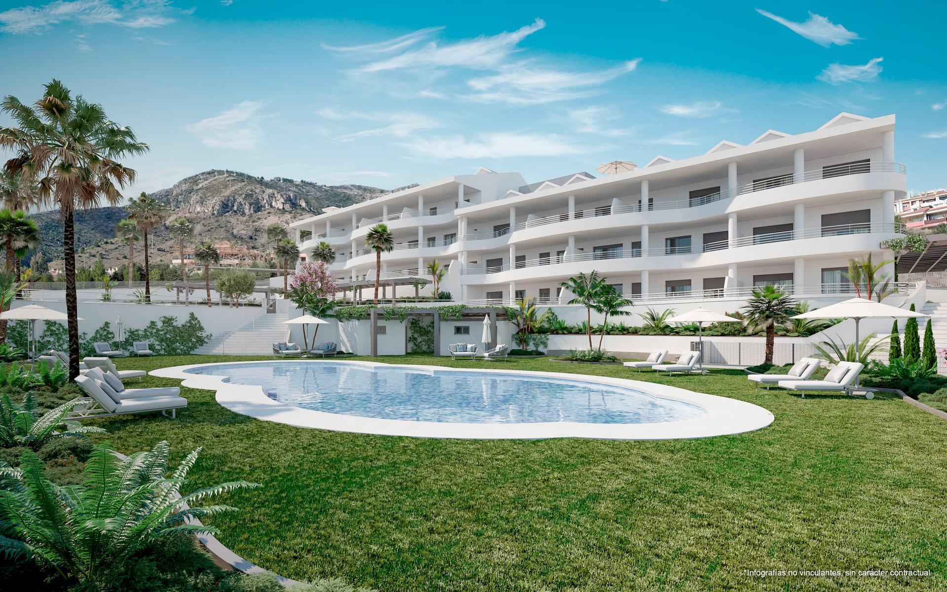 Open-plan living area in 3-bedroom ground-floor apartment, Santangelo Norte, Benalmádena