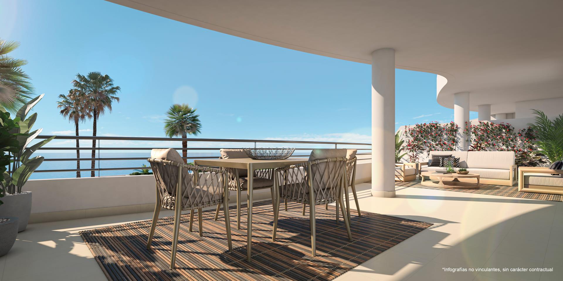 Bathroom with fittings in 3-bedroom new-build apartment, Santangelo Norte, Benalmádena