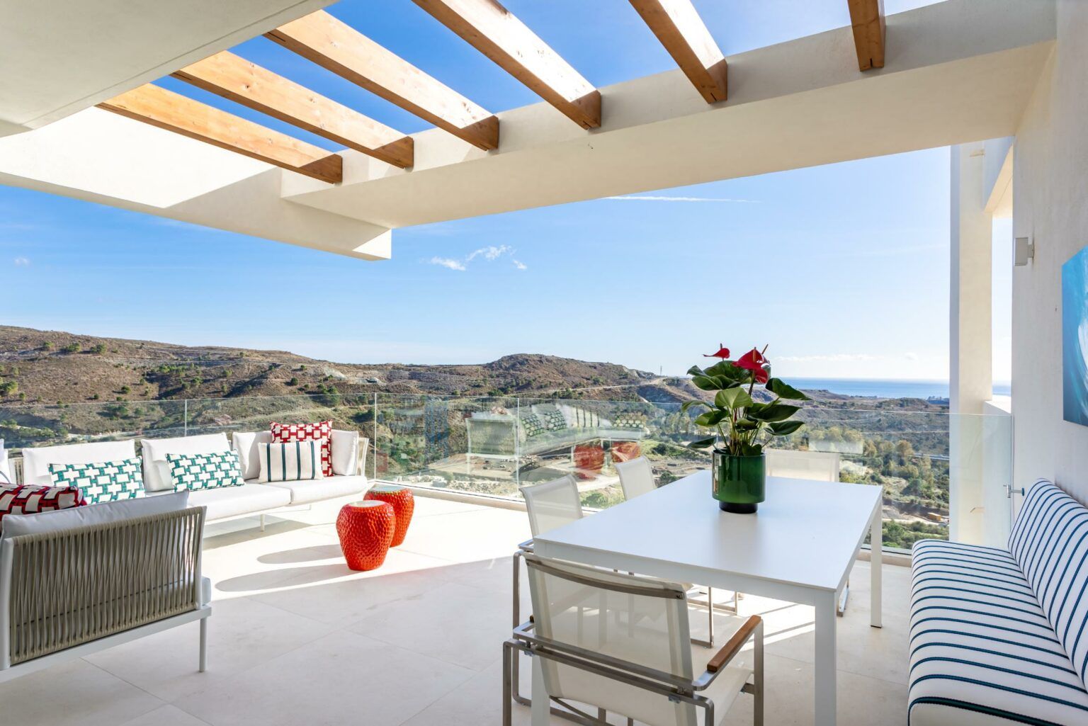 Elevated view of new-build development in Montemayor-Marbella Club, Benahavis