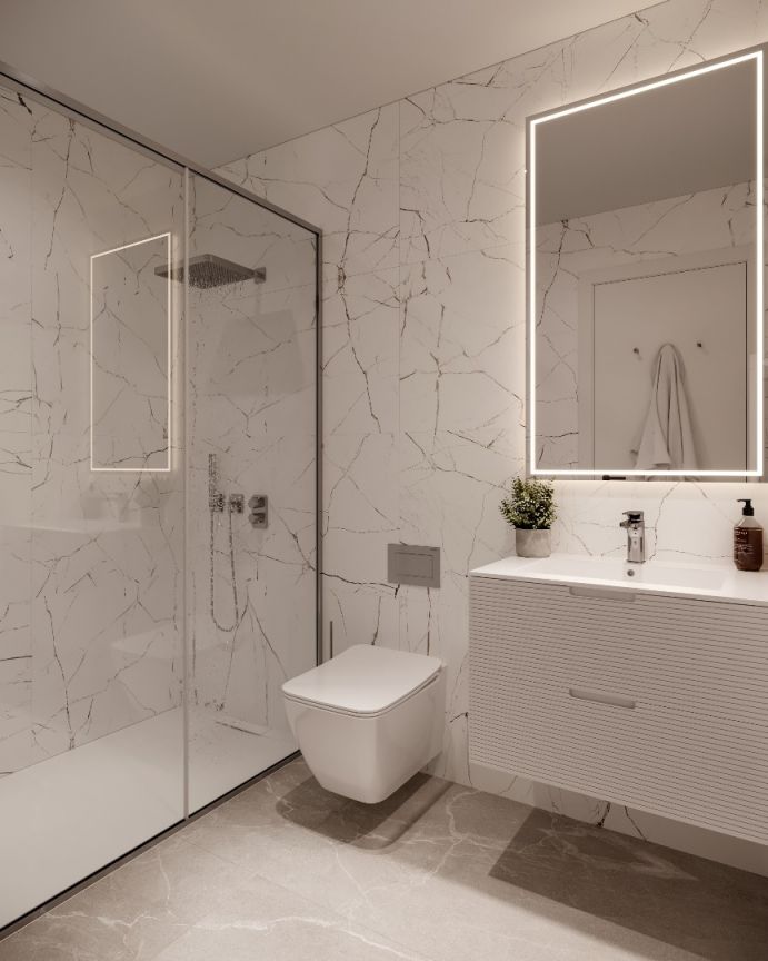 Kitchen worktop and storage detail in new-build apartment, Playa Arenal-Bol, Calpe