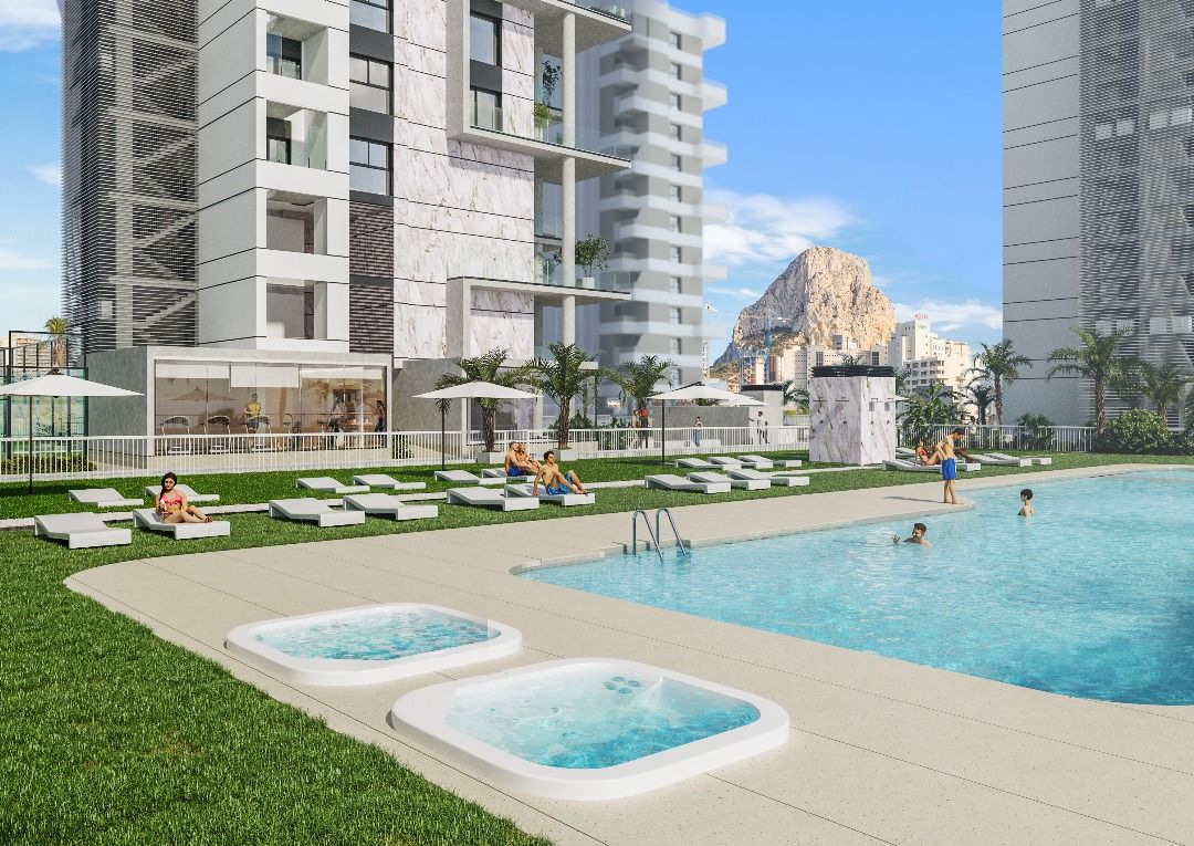 Garage parking level within new-build complex, Calpe