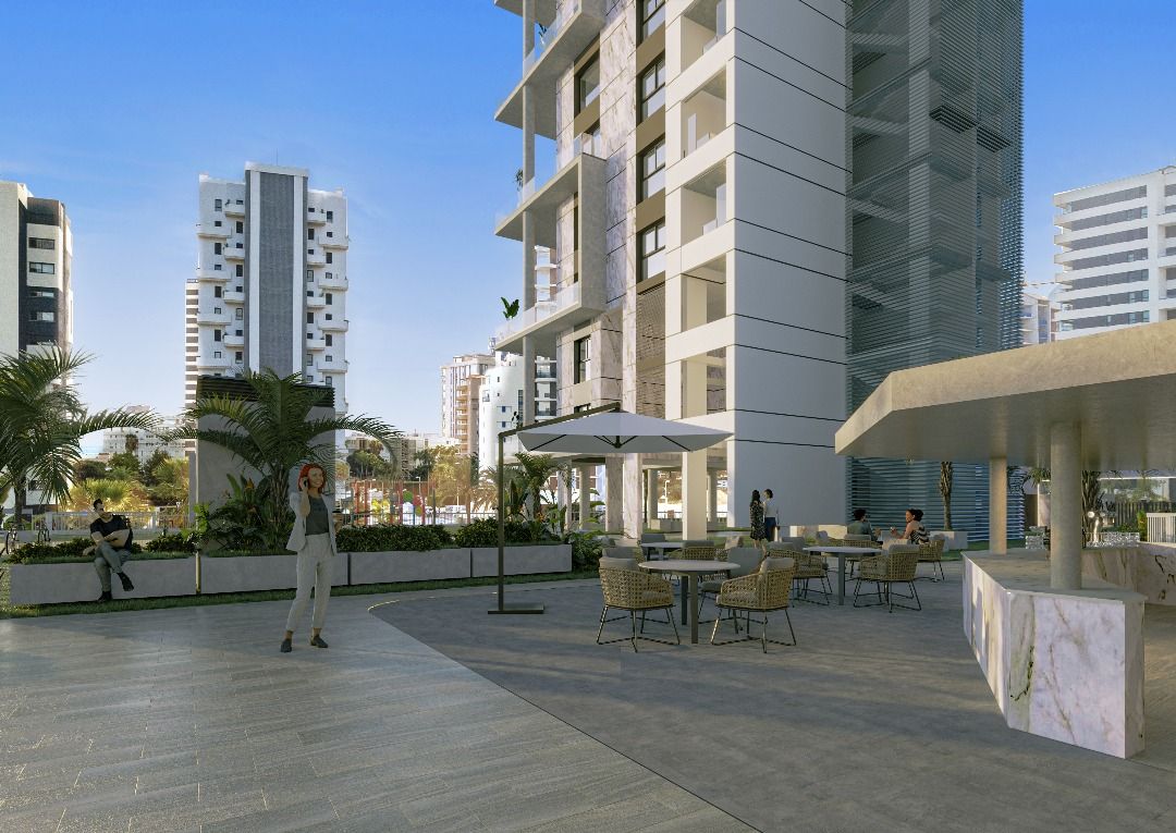 Computer-generated render of communal pool area, Playa Arenal-Bol, Calpe