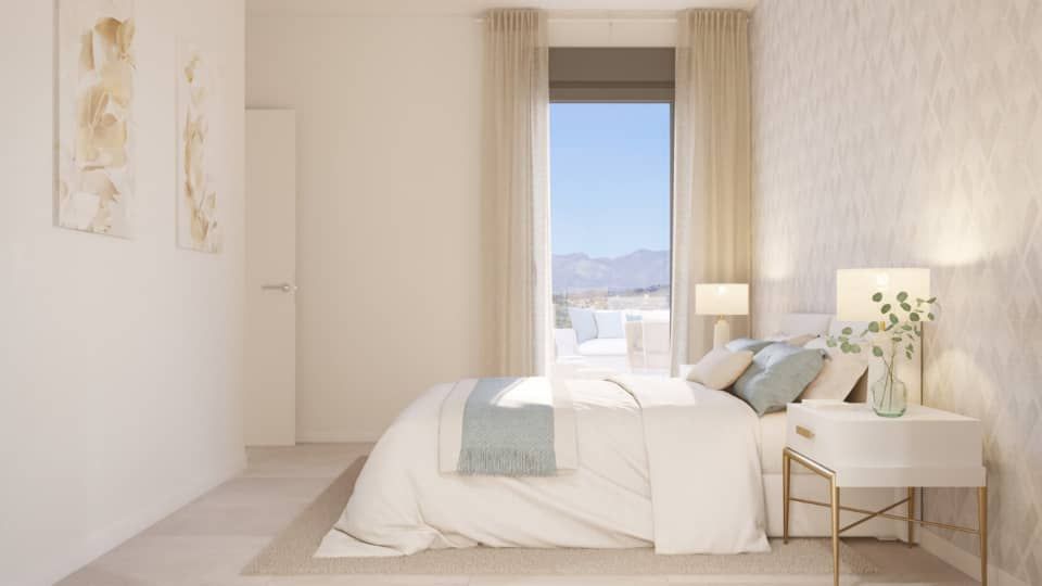 Entrance lobby of new-build residential development, La Cala de Mijas