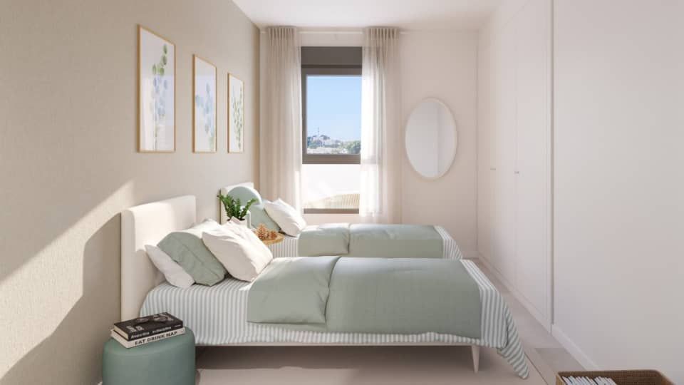 Bathroom showing shower enclosure, 2-bed penthouse, La Cala de Mijas