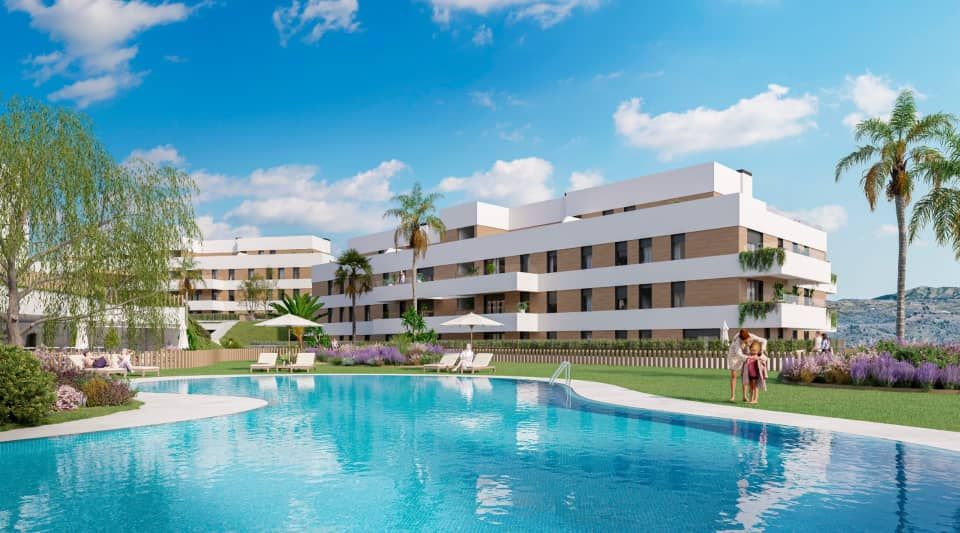 Kitchen with fitted units in new-build penthouse, La Cala de Mijas