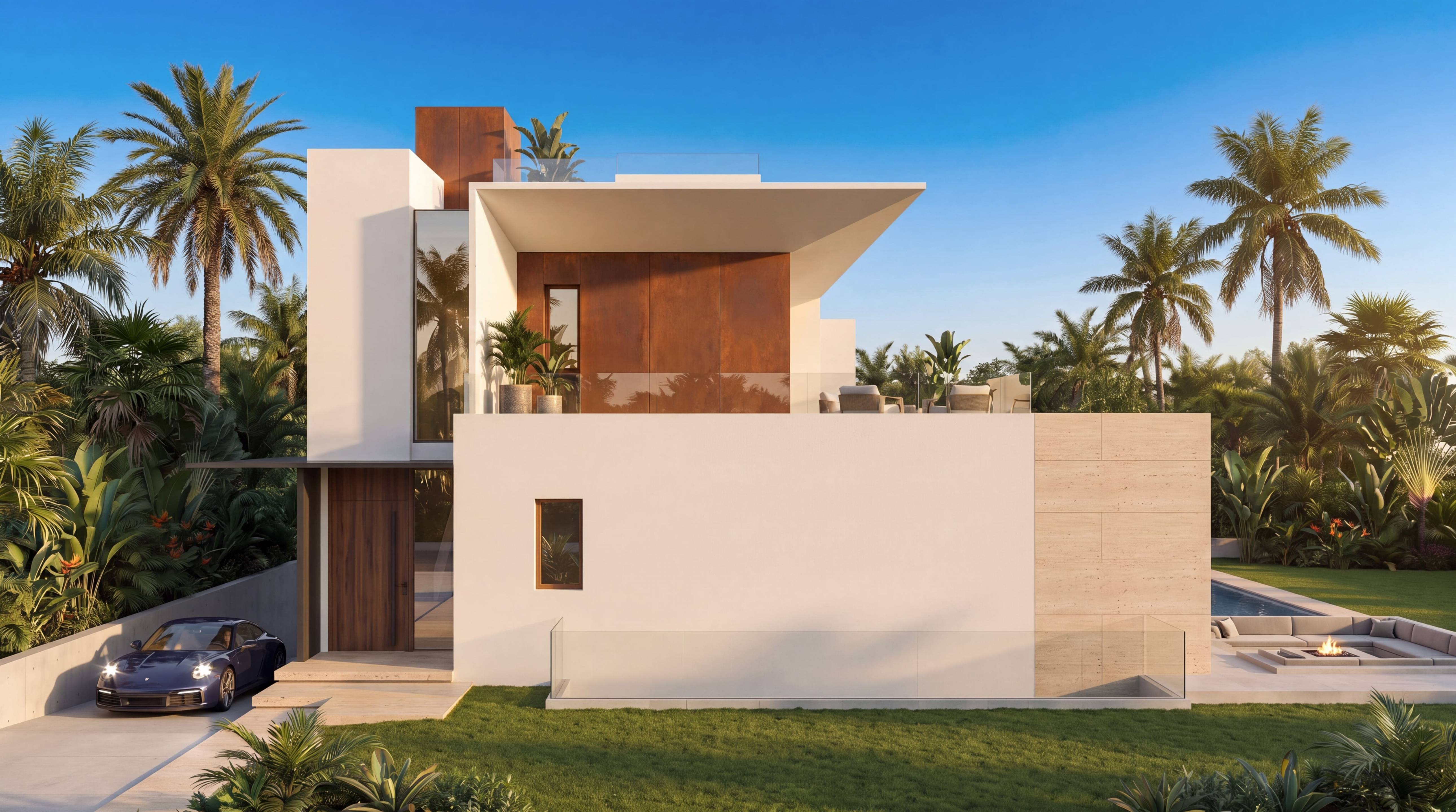 Garden with mature planting, new-build villa, Linda Vista-Nueva Alcántara, Marbella