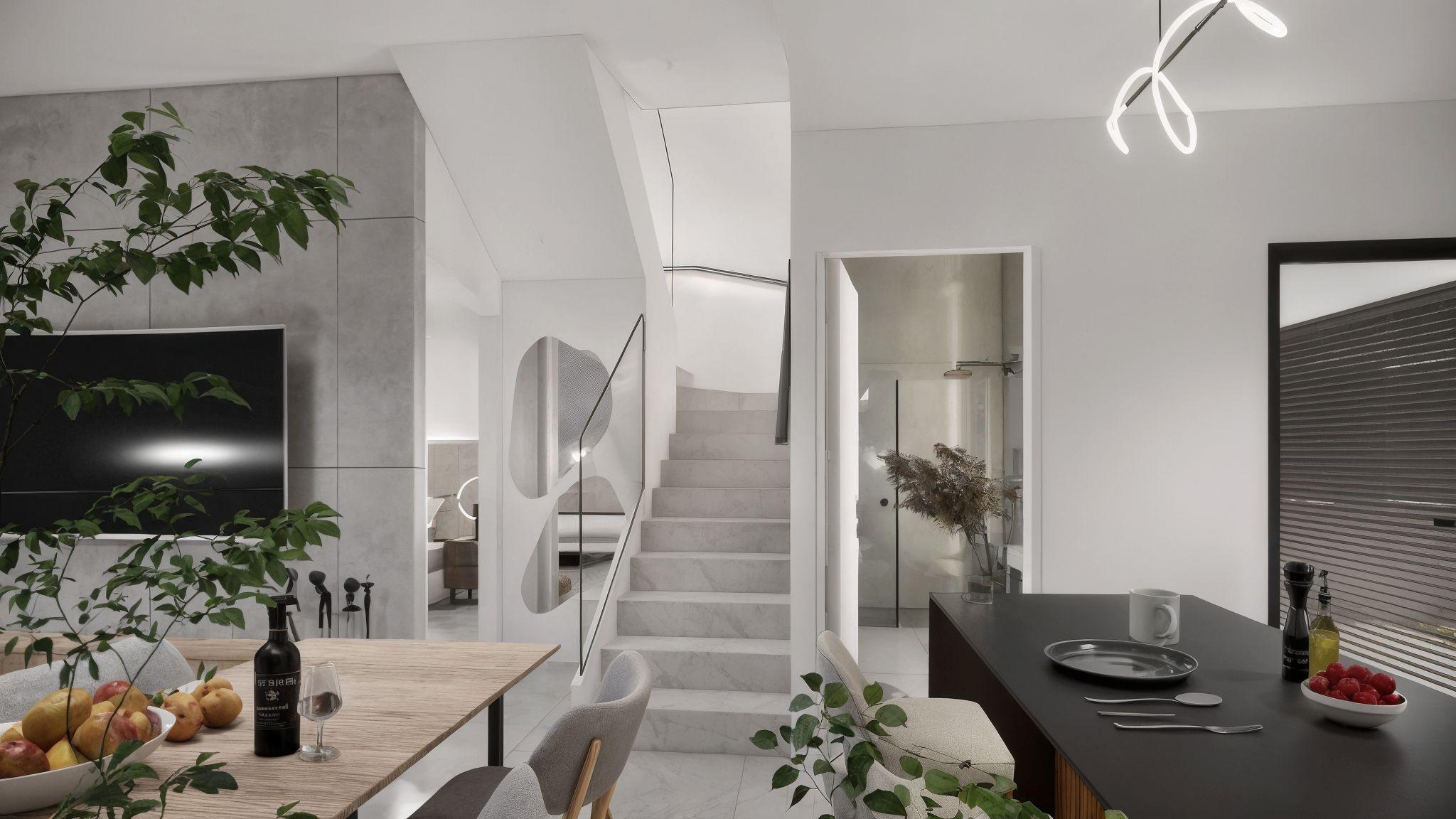 Upper-floor landing in new-build townhouse, Los Montesinos
