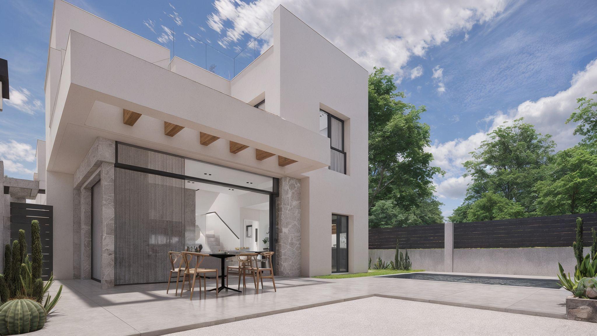Bedroom with window and fitted storage, townhouse in Los Montesinos