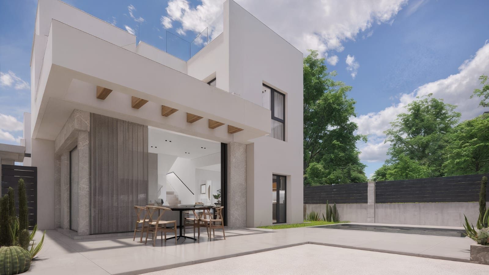 Development overview showing communal landscaping, La Herrada, Los Montesinos
