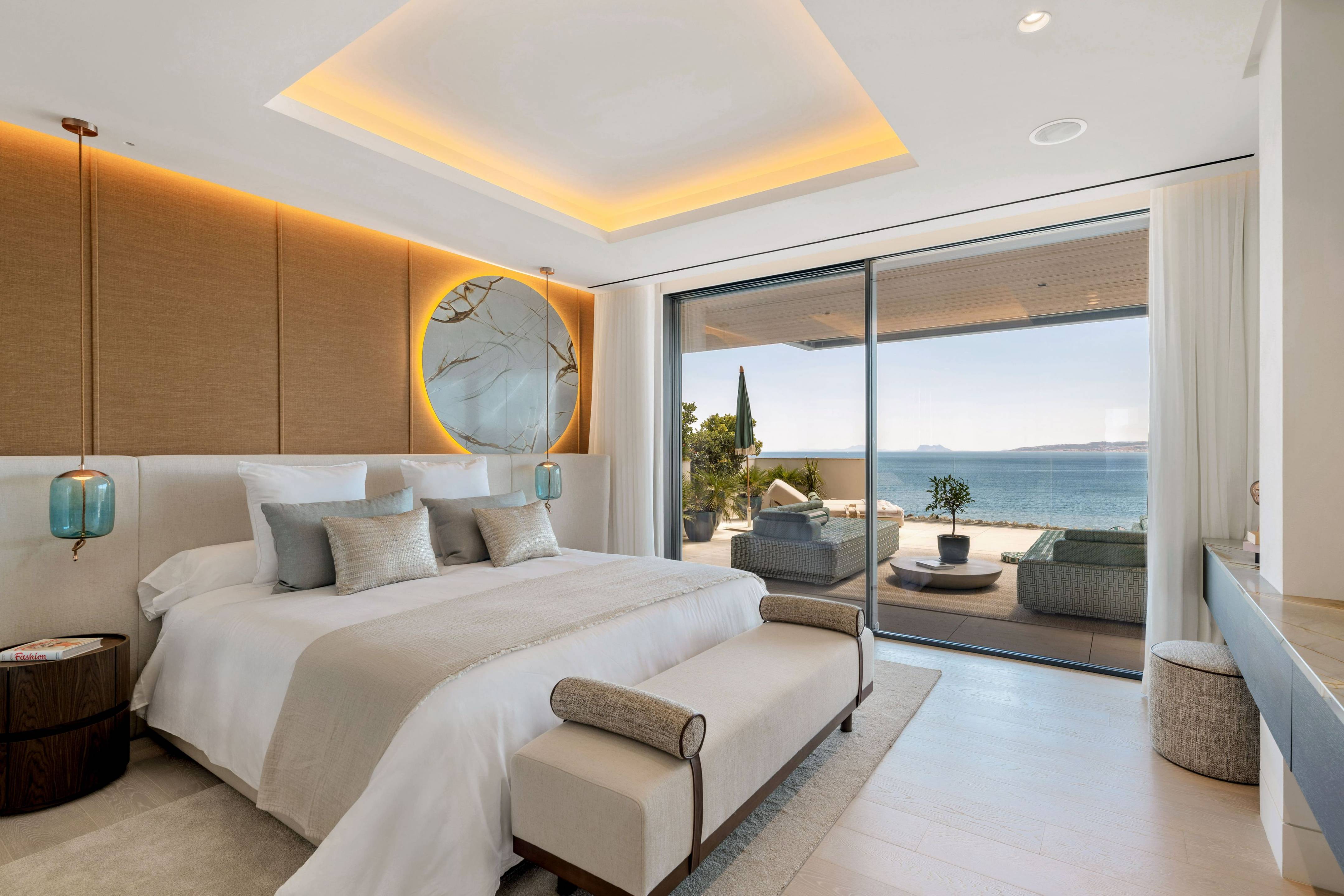 Communal solarium on rooftop, new-build complex, Seghers, Estepona