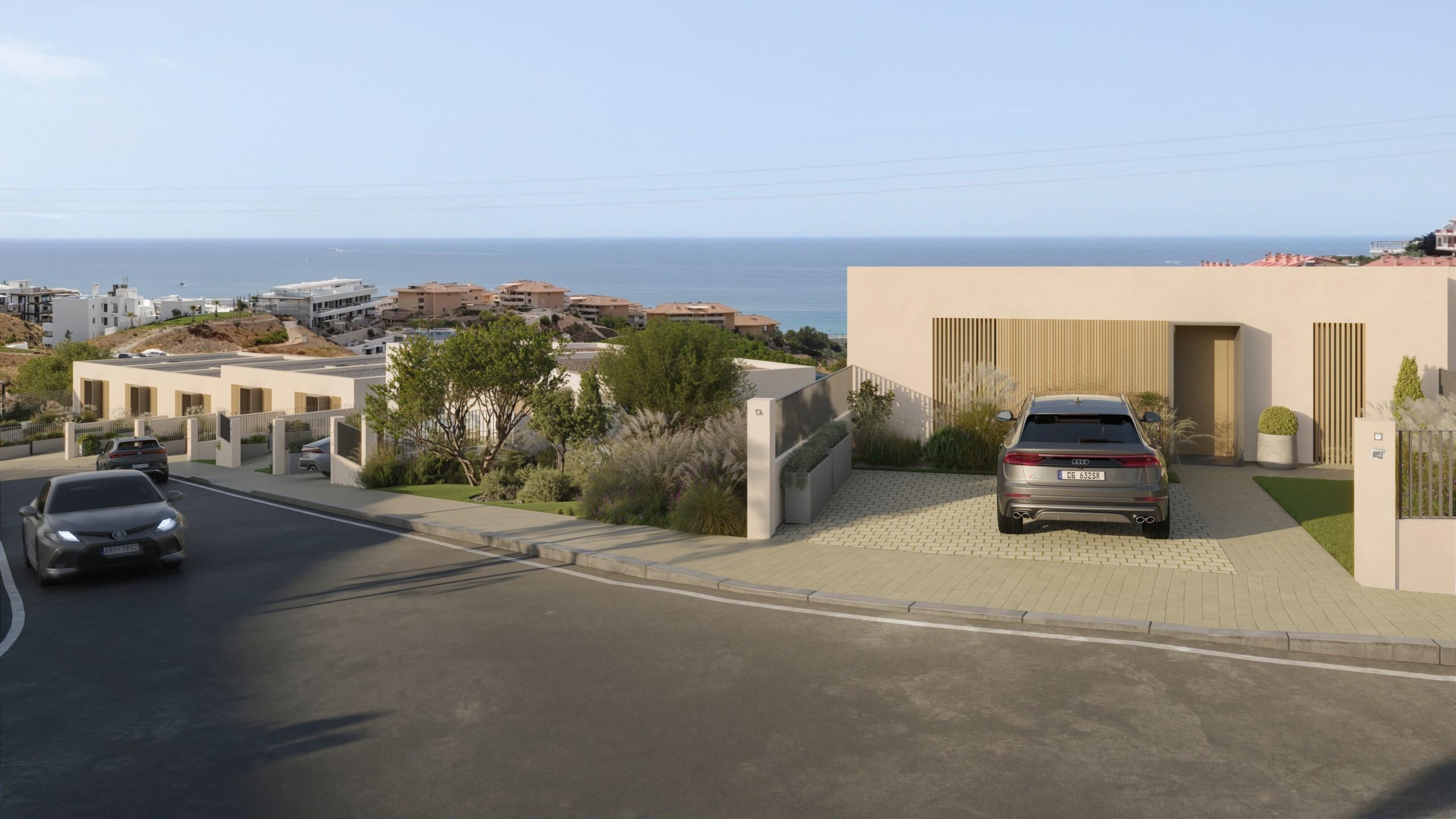Main bedroom with built-in wardrobes in 3-bedroom new-build townhouse, El Higuerón, Fuengirola