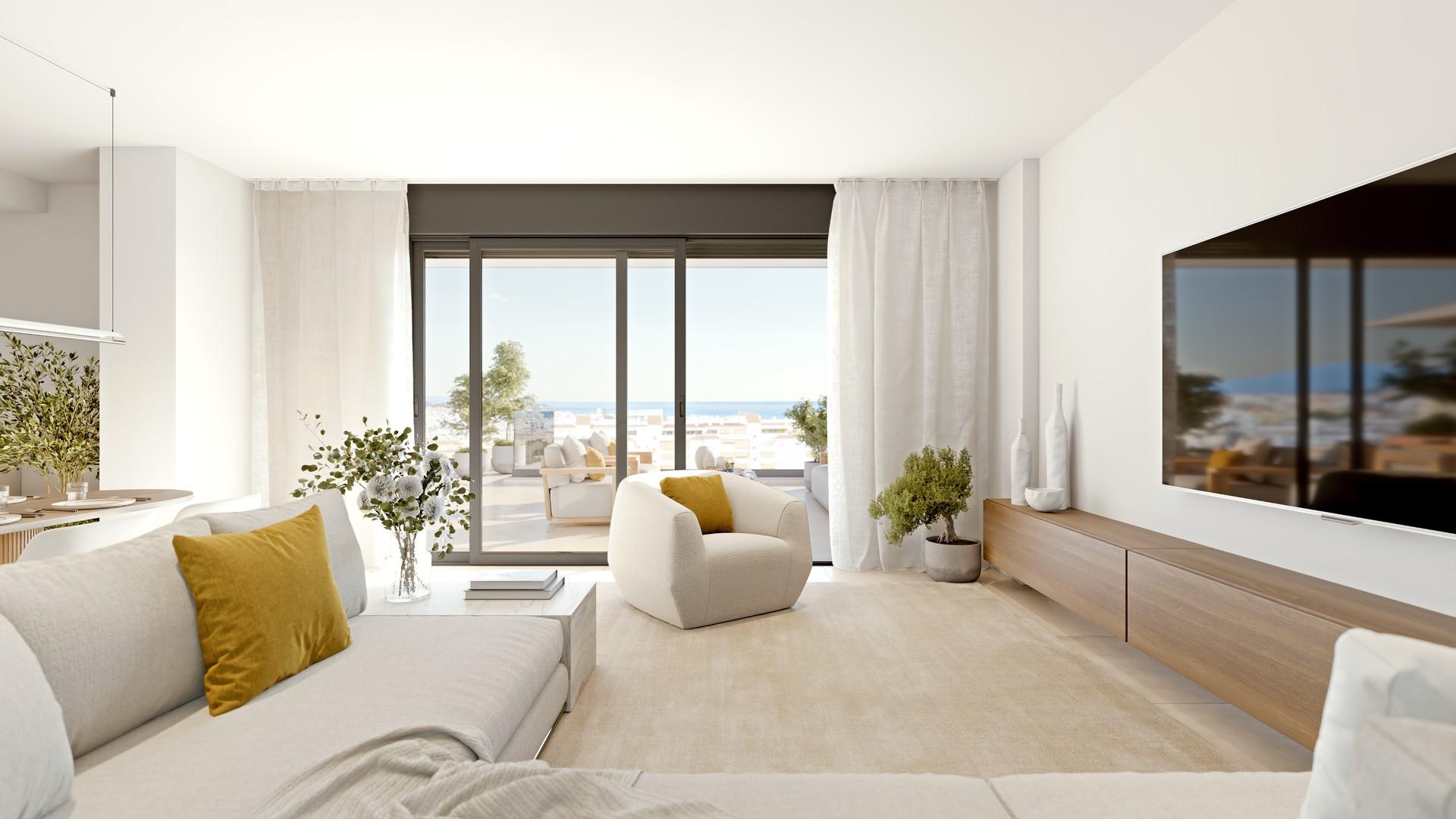 Bathroom with shower enclosure in ground-floor apartment, Las Mesas, Estepona