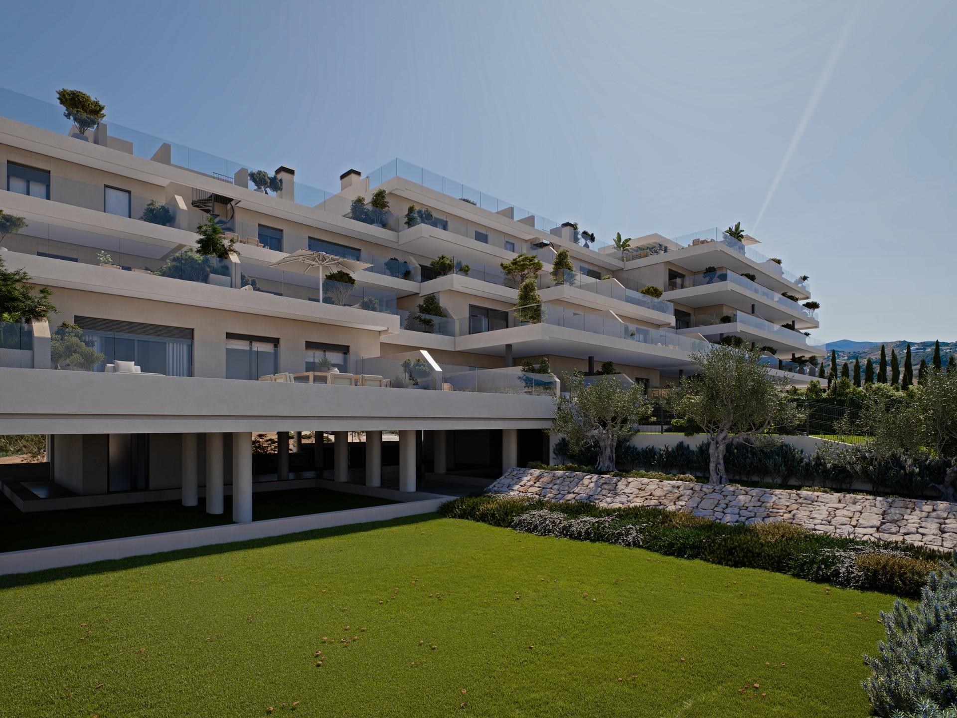 Communal gym with exercise equipment in residential complex, Las Mesas, Estepona