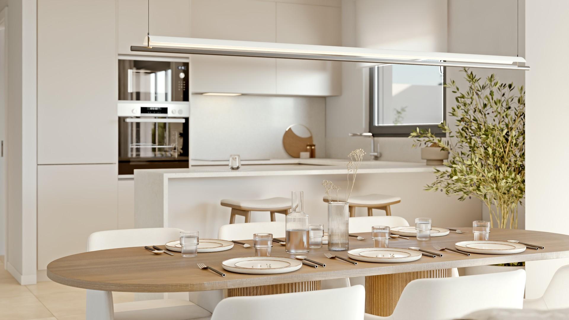 Built-in wardrobes in bedroom of new-build penthouse, Las Mesas, Estepona