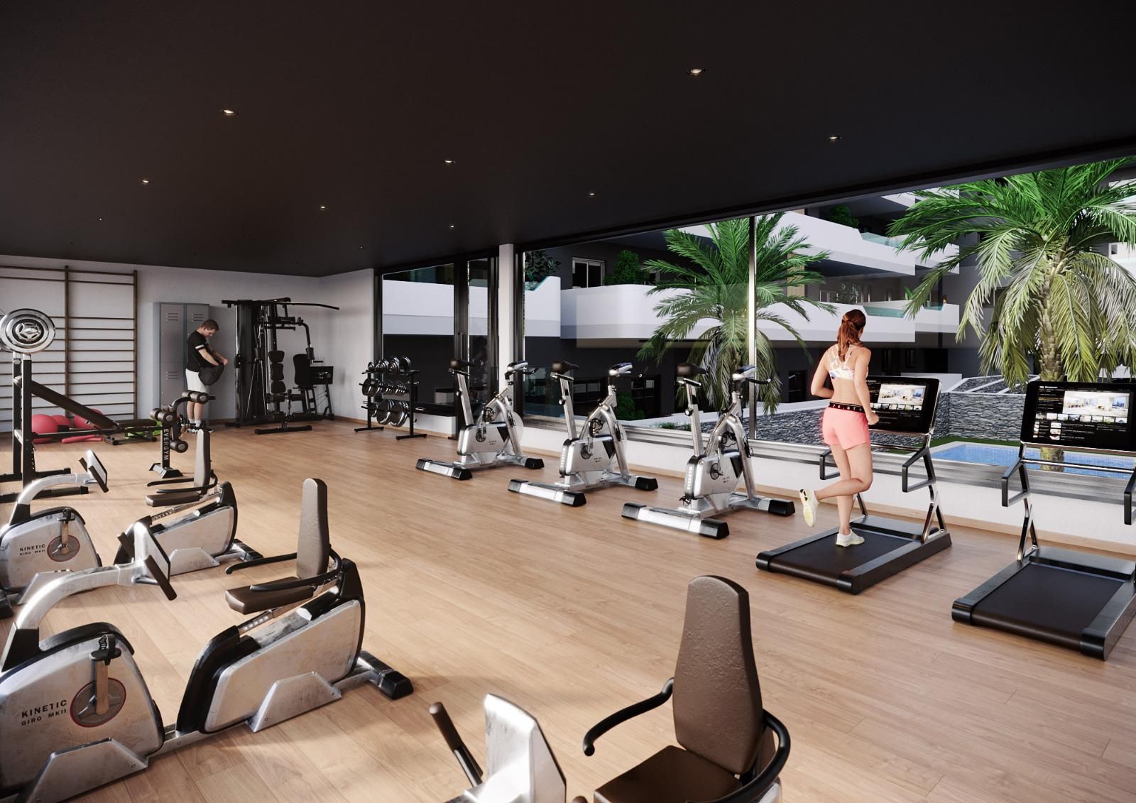 Open-plan living and dining area in a 2-bedroom penthouse, Eroski, Santa Pola