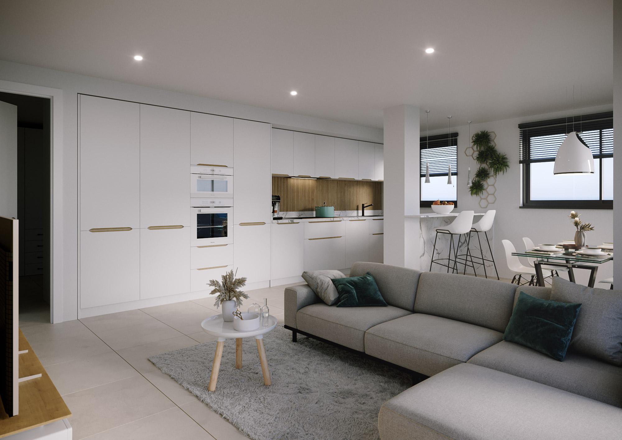 Double bedroom with built-in wardrobes in a 2-bedroom penthouse, Eroski, Santa Pola