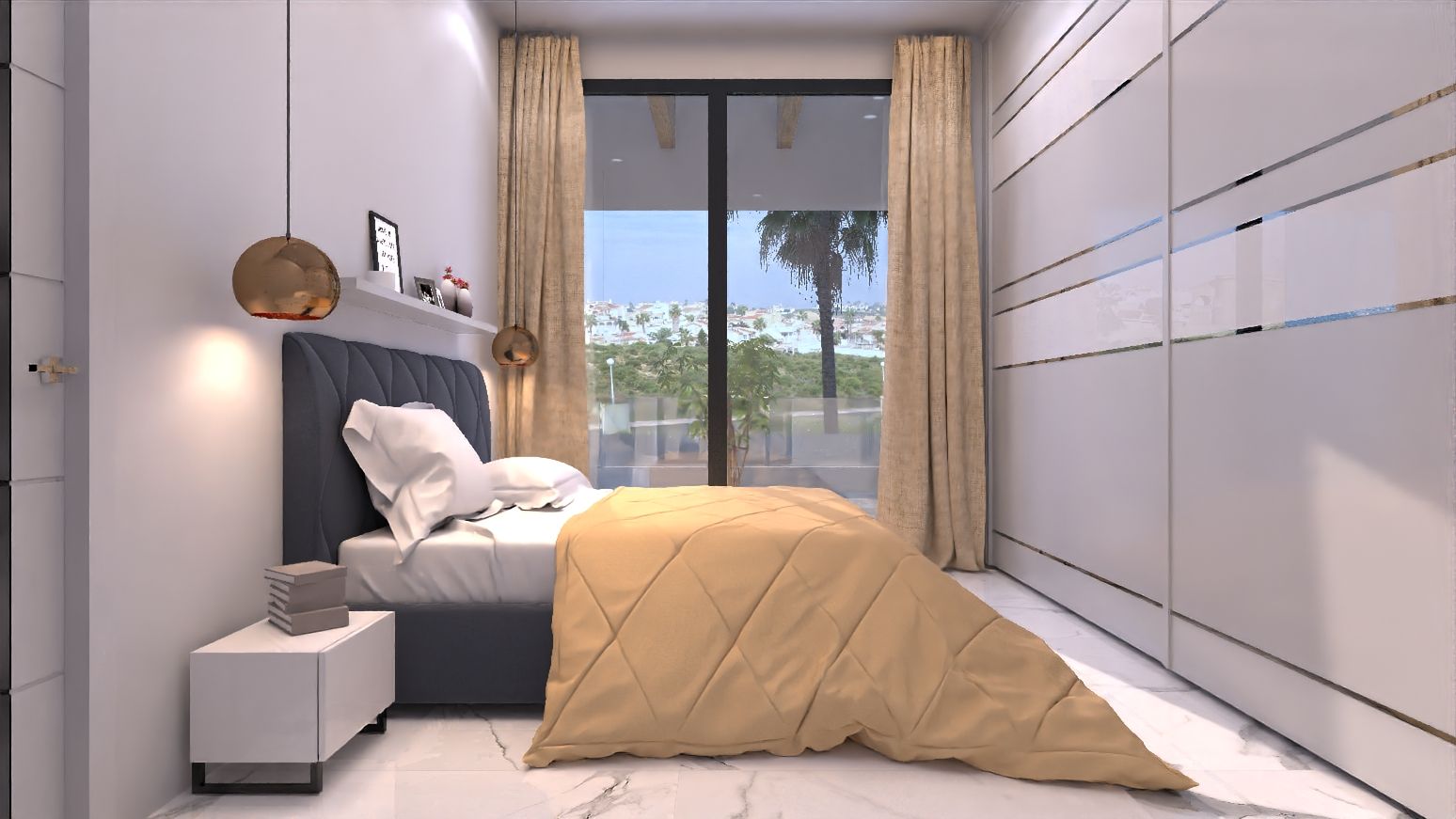 Rooftop solarium terrace with open sky views, new-build villa, La Marquesa