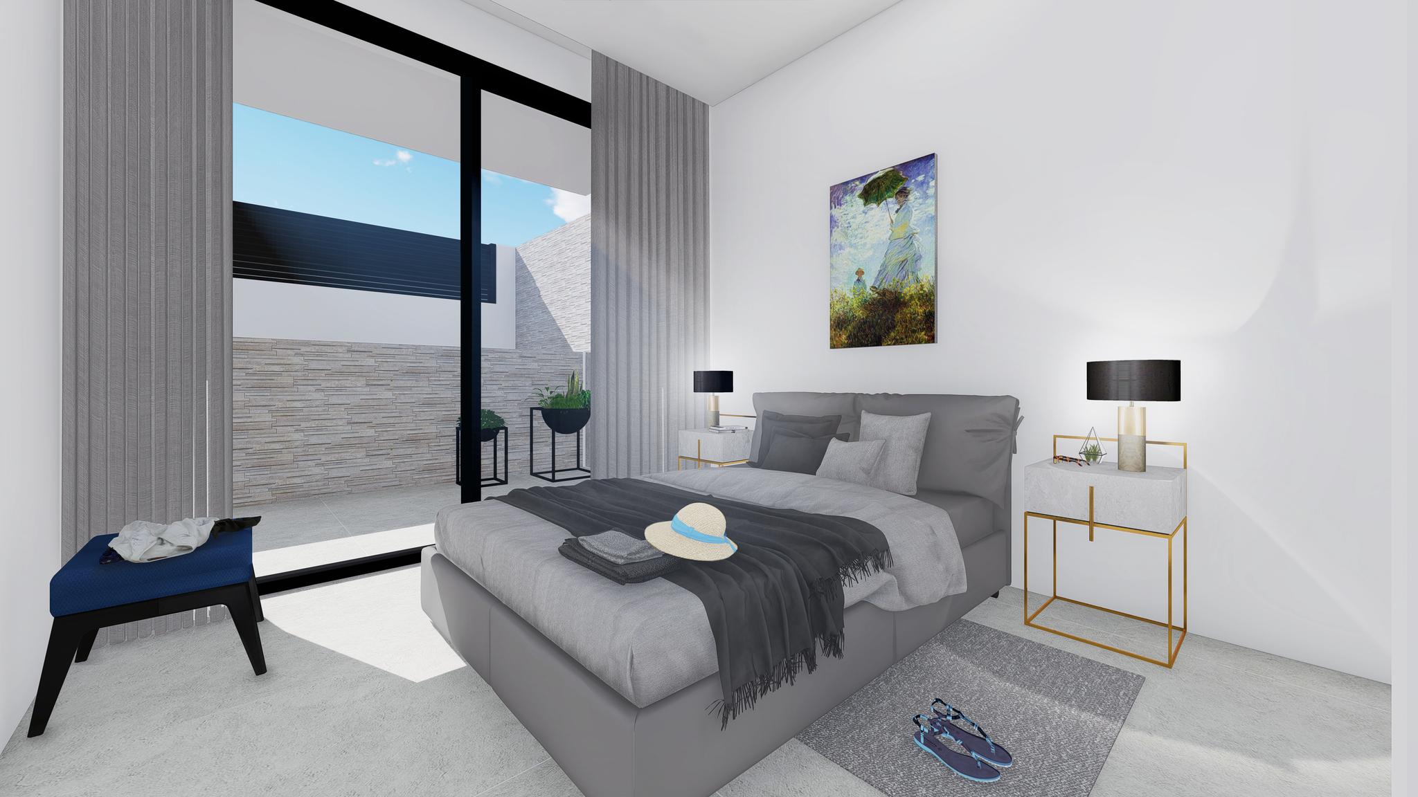 Floor plan of 4-bedroom townhouse in La Mata, Torrevieja - first floor layout