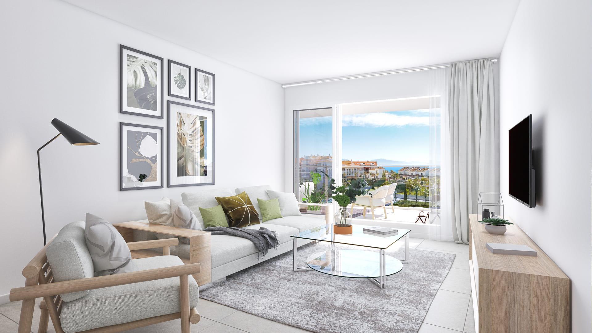 Third bedroom in ground-floor new-build apartment, Chullera, Manilva