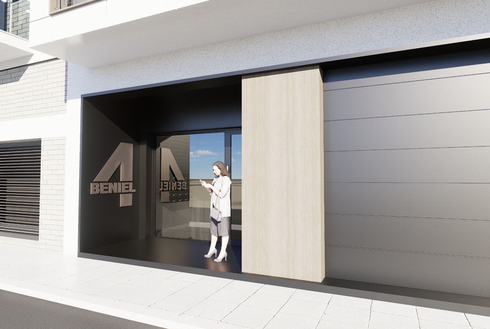 Aerial view showing location of new-build apartment building in Acequion, Torrevieja