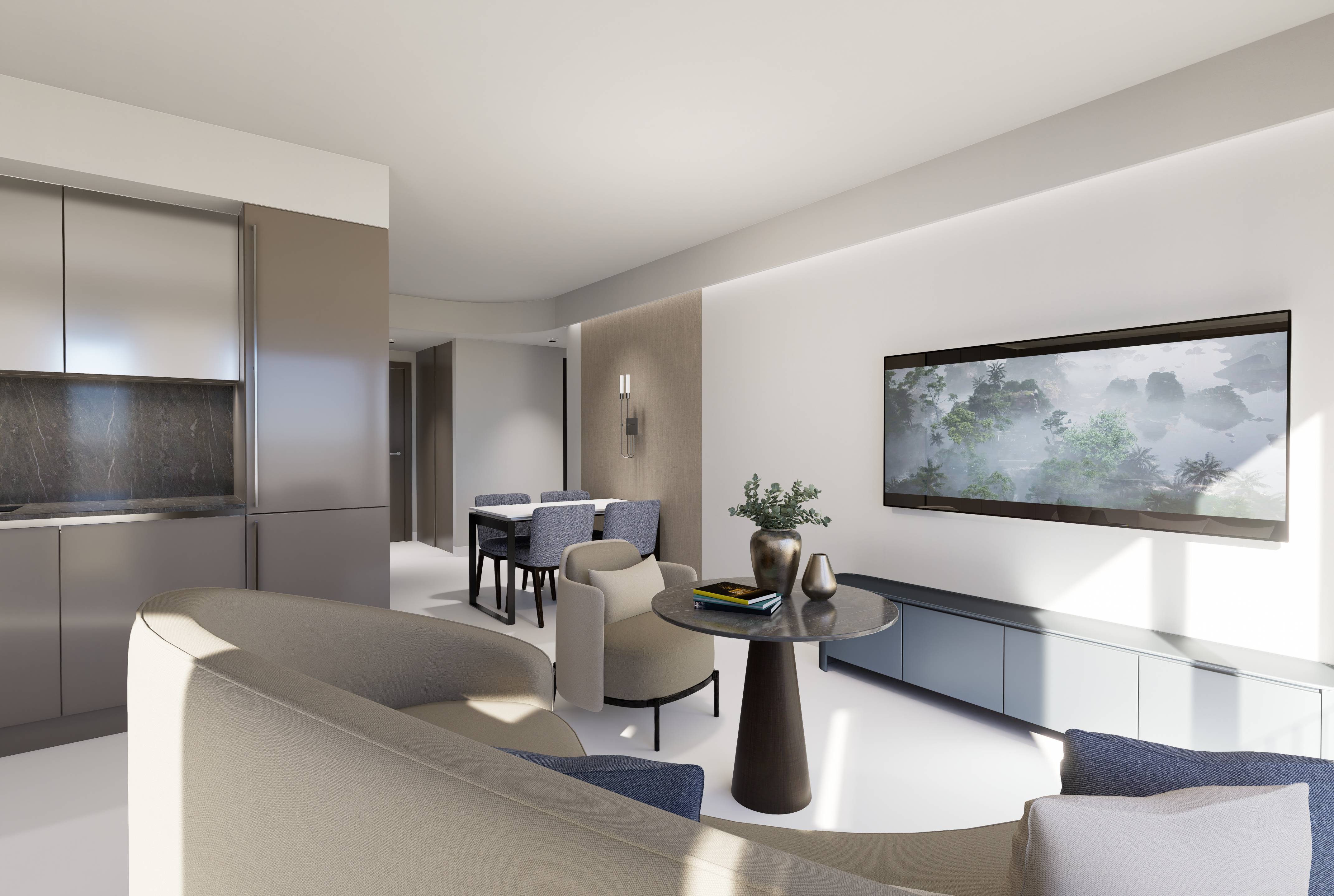 Bathroom with shower and tiling in 2-bedroom new-build apartment, Acequion, Torrevieja