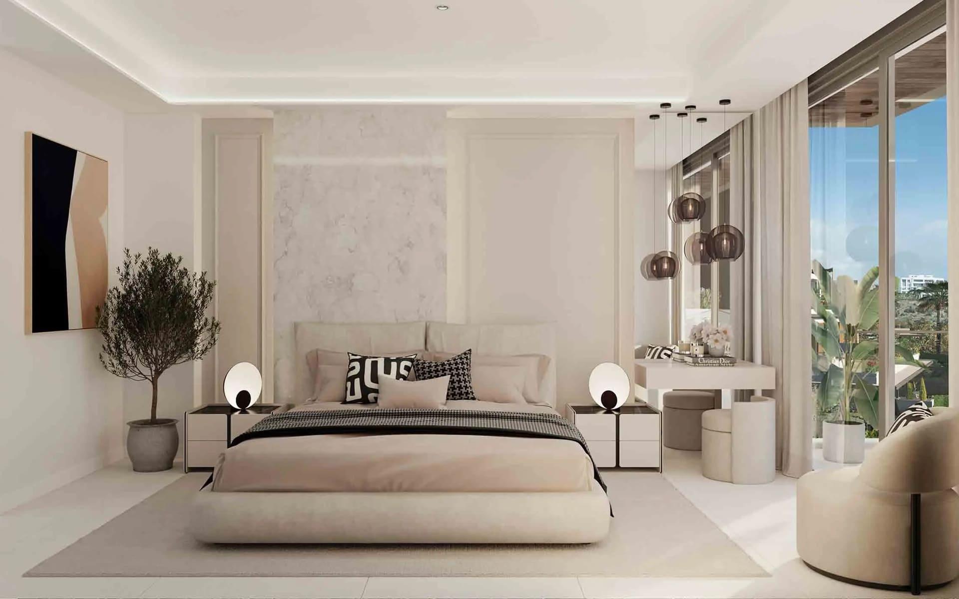 Second bedroom with fitted furniture in 4-bedroom new-build bungalow, Bahía de Marbella