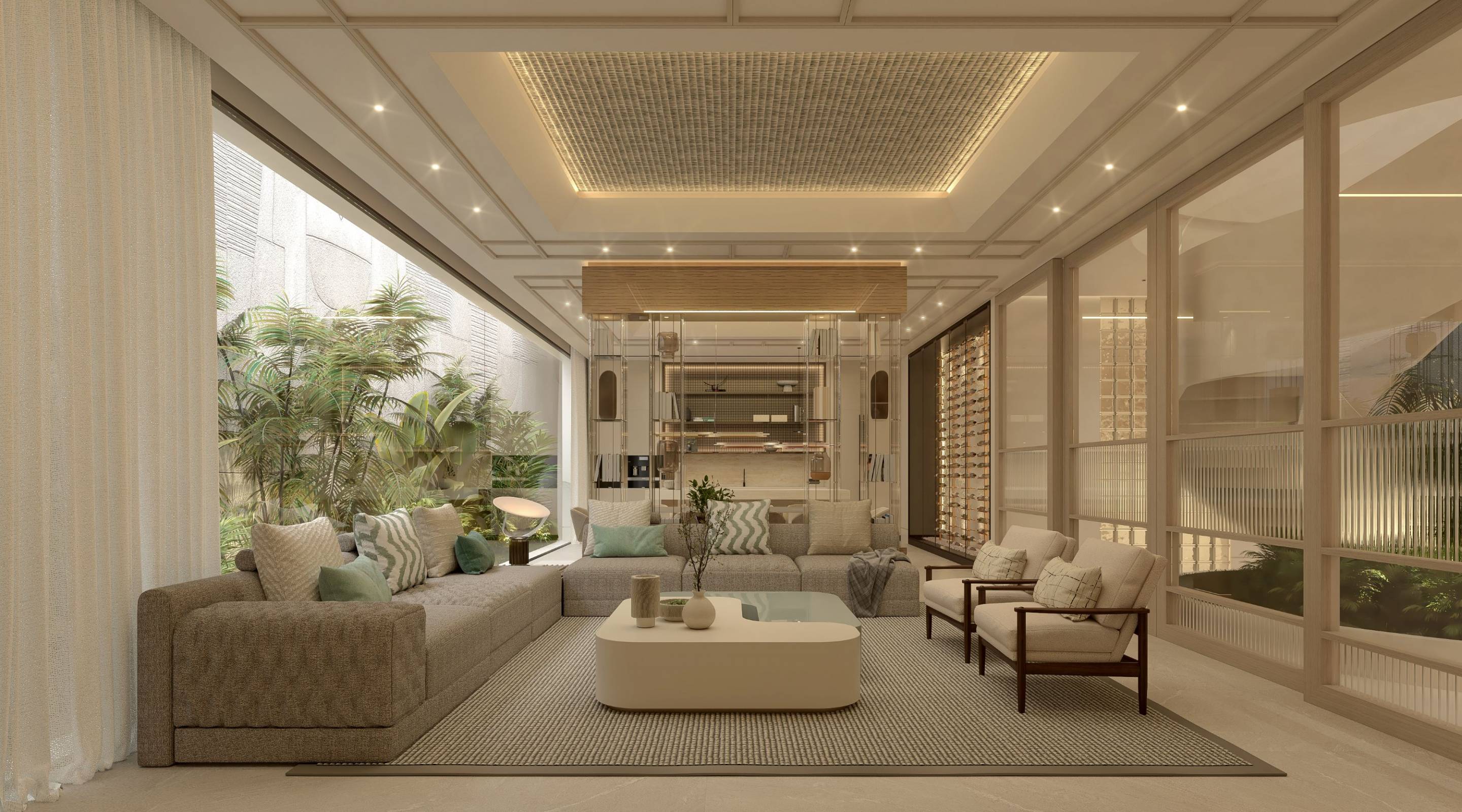 Kitchen with fitted units and integrated appliances in new-build penthouse, Los Llanos