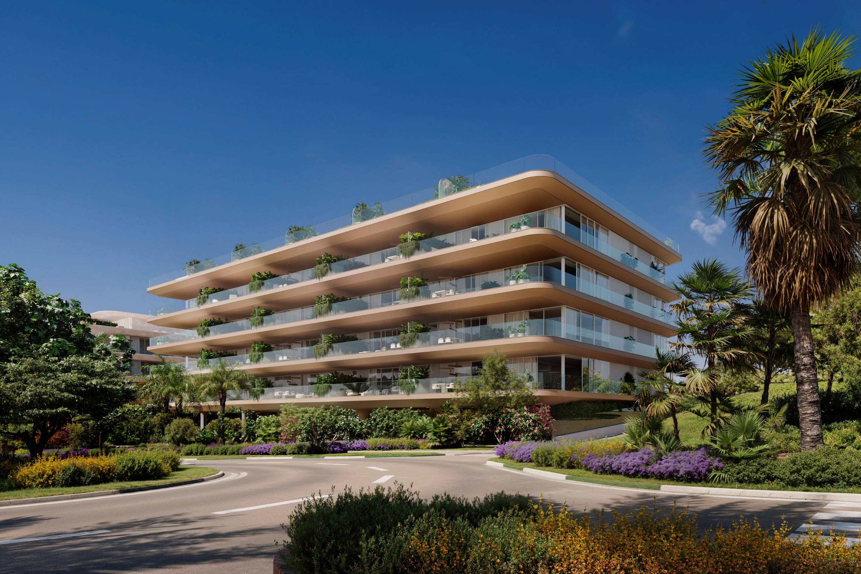 Terrace railing and outdoor finish detail in penthouse, Los Llanos, Estepona