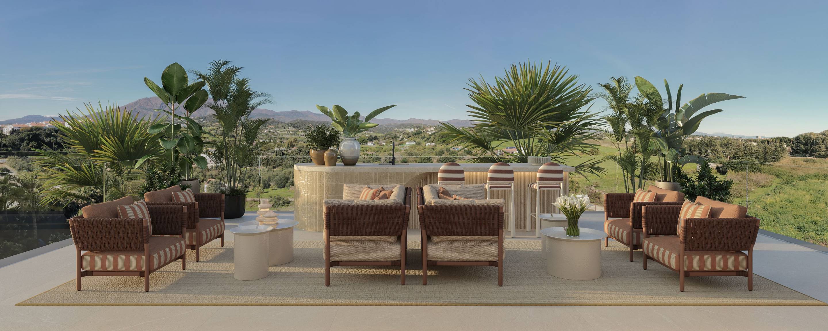 Family bathroom with walk-in shower in 3-bedroom penthouse, Los Llanos
