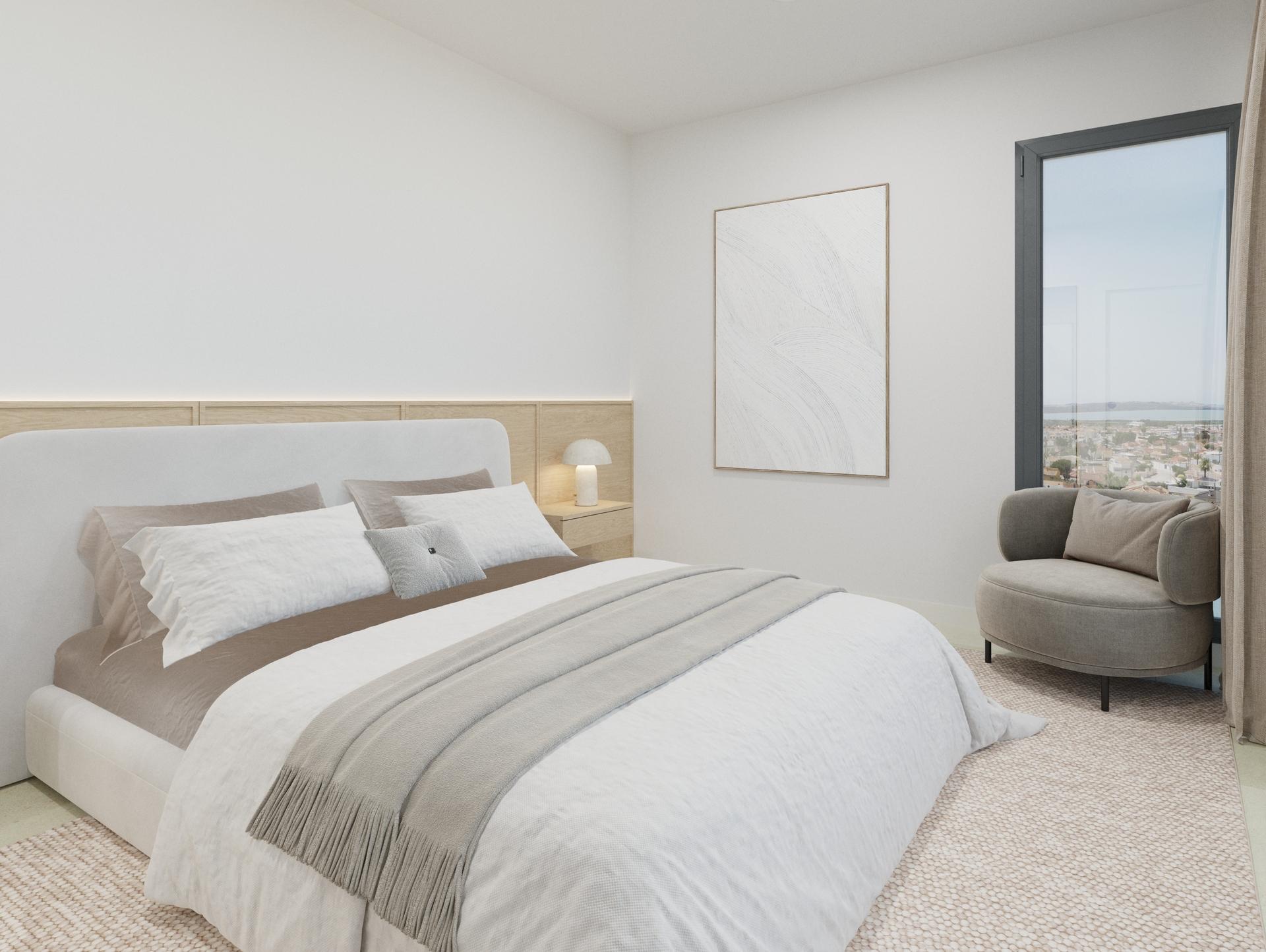Third bedroom interior in new-build villa, Centro de la Ciudad Quesada, Rojales