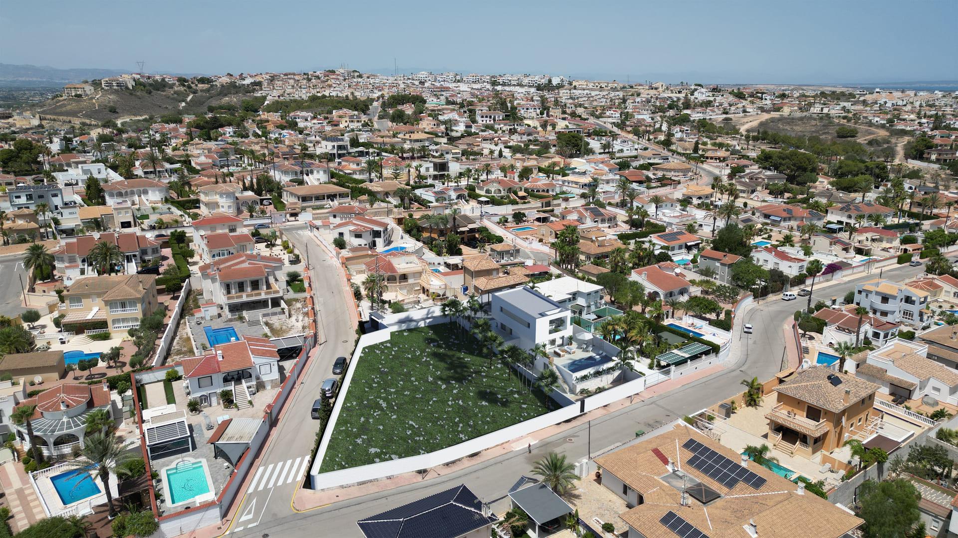 Driveway and off-road parking area in front of villa, Ciudad Quesada, Rojales