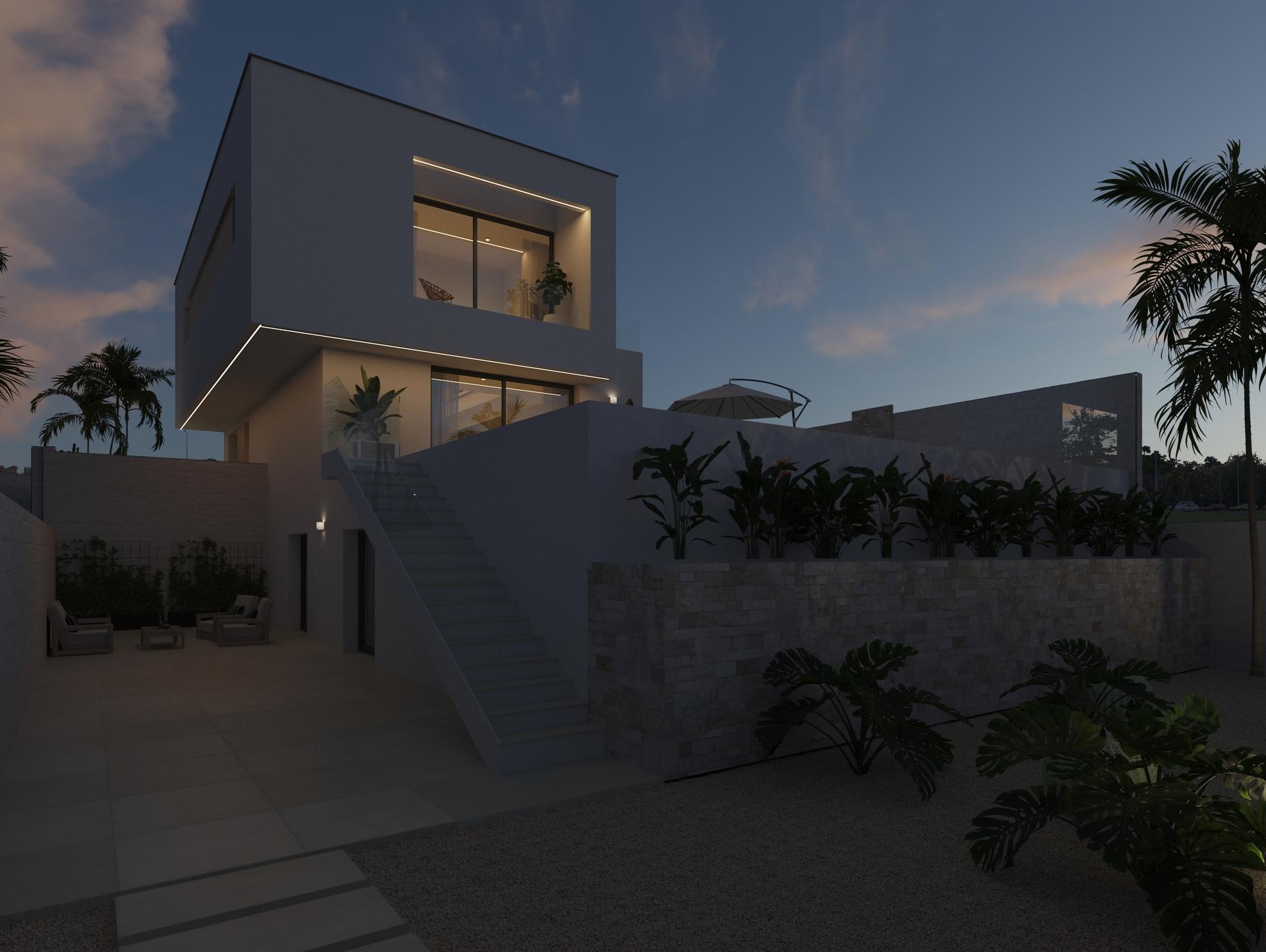 Roof terrace or upper outdoor space of new-build villa, Ciudad Quesada, Rojales