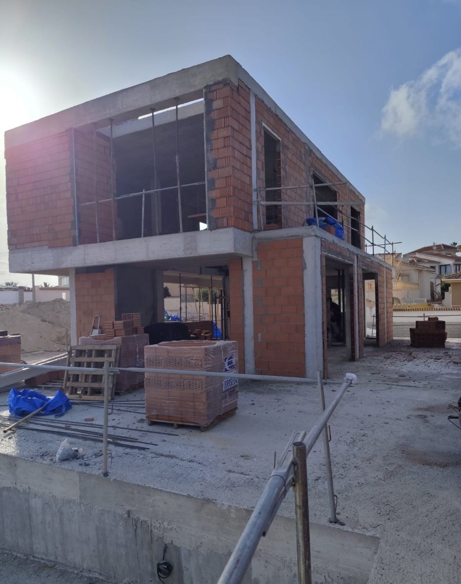 Architect render of exterior elevation, new-build villa, Centro de la Ciudad Quesada