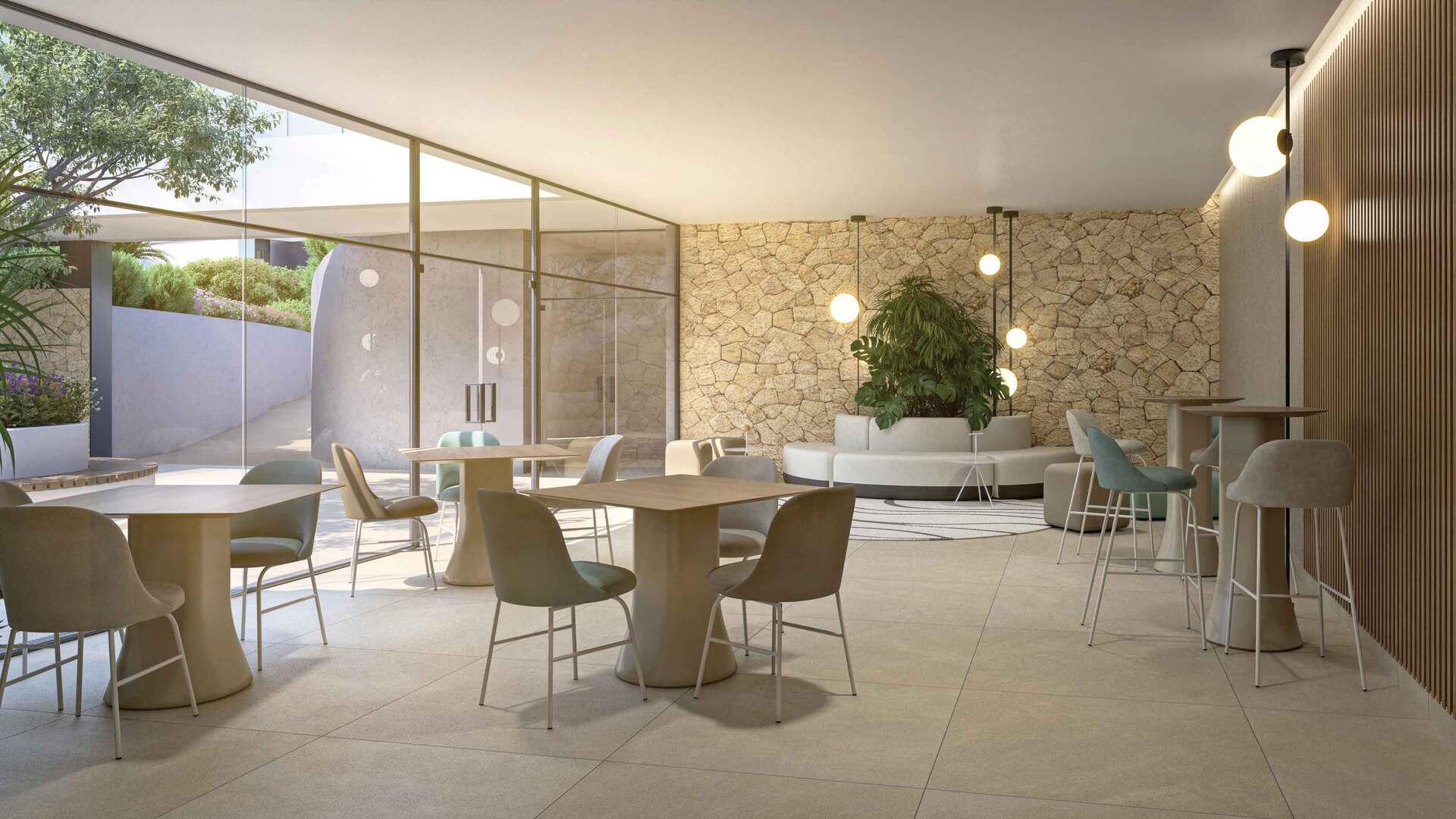 Aerial site plan of new-build development in Atalaya, Estepona