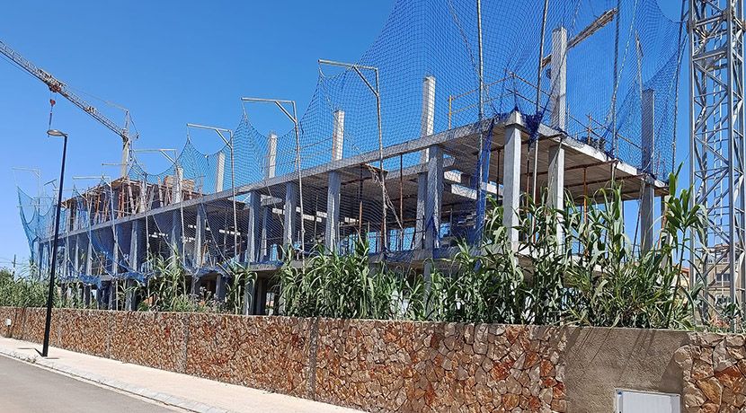 Development exterior view, new-build townhouses in Devesses, Denia