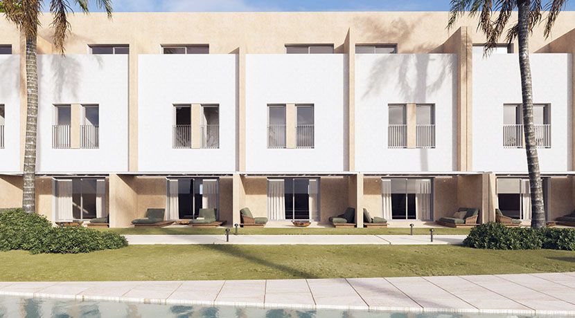 Open-plan kitchen and dining room in 3-bedroom townhouse, Devesses