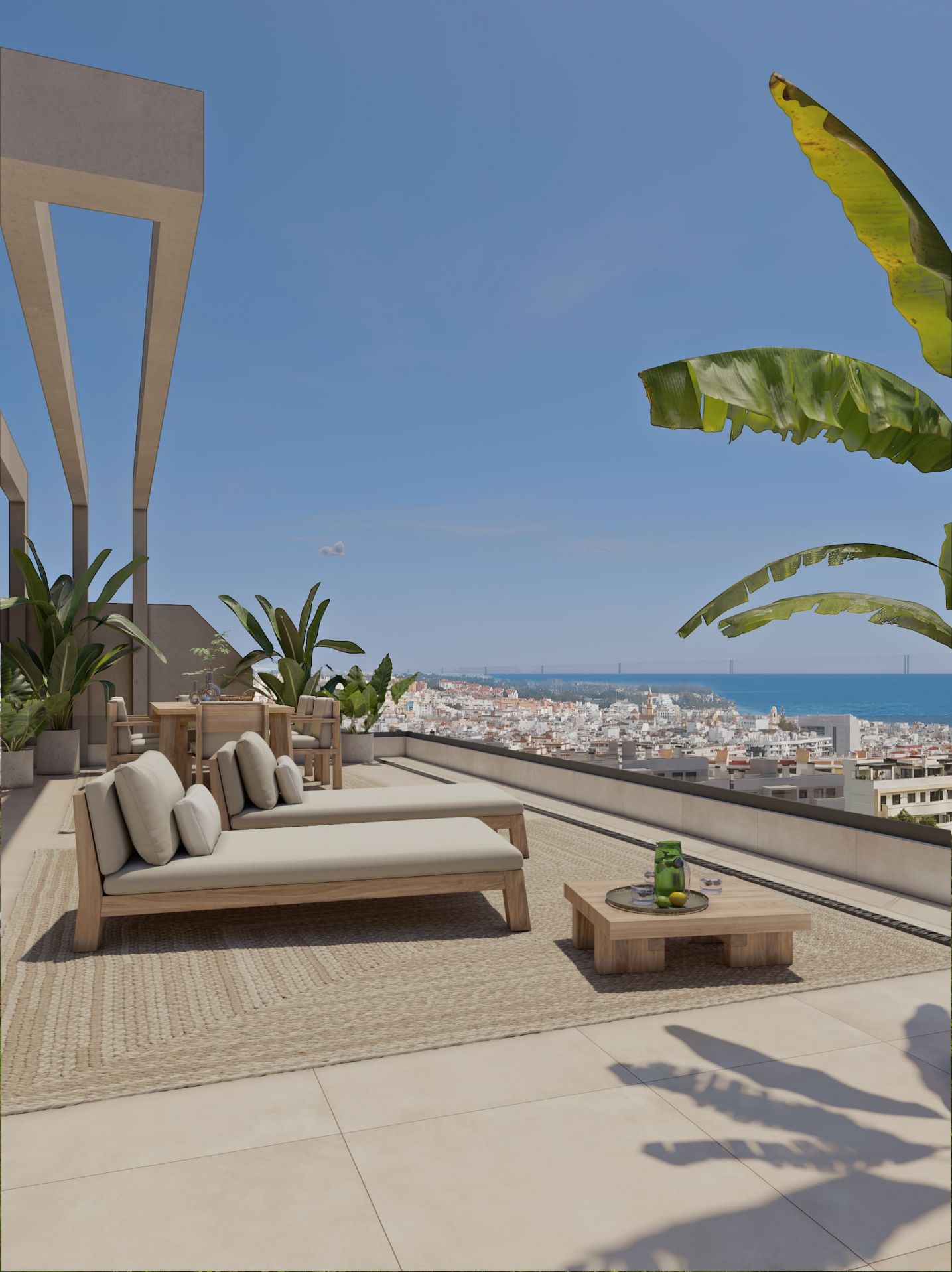 Communal garden area in new-build development, Las Mesas, Estepona