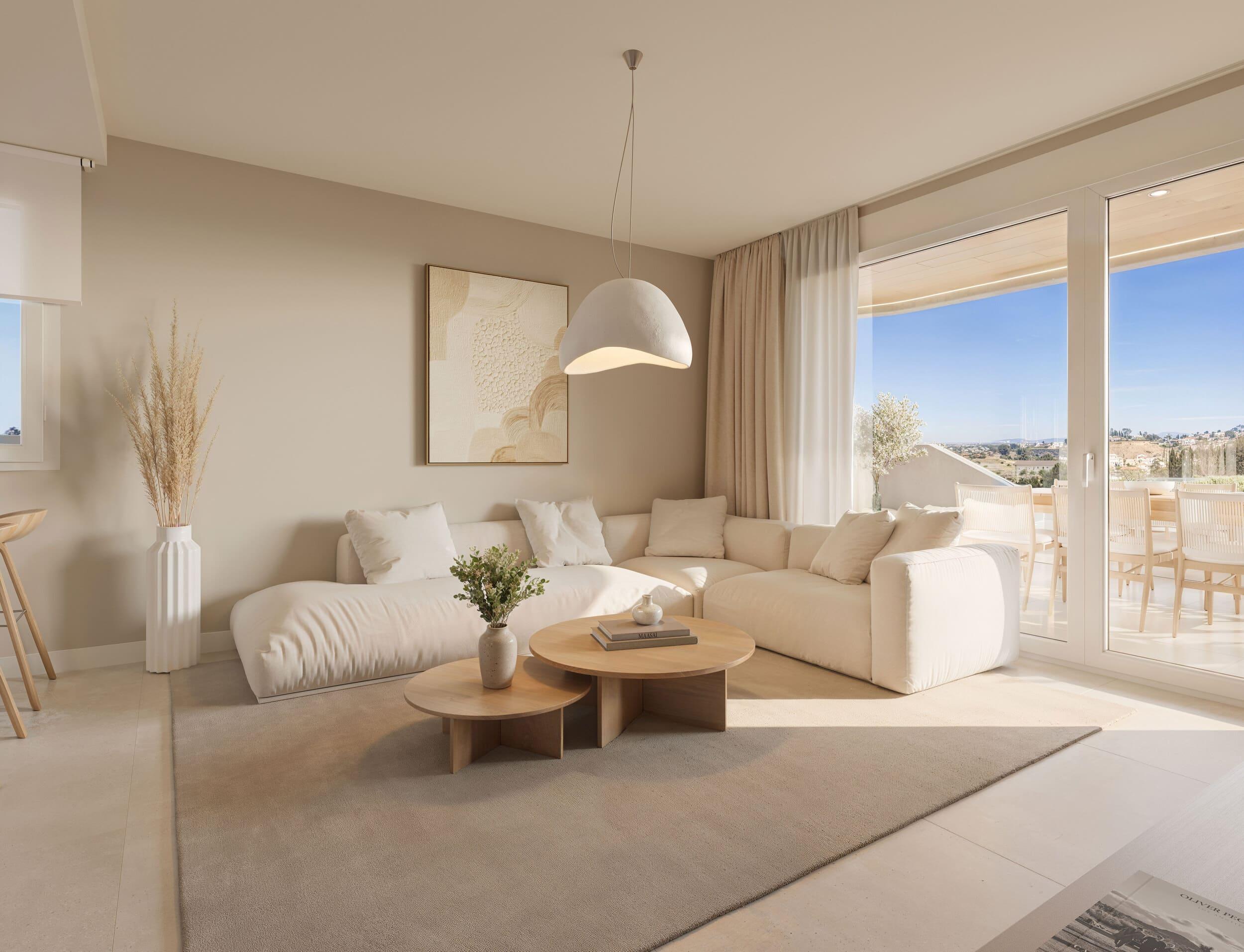 Kitchen with fitted units and modern appliances in new-build apartment, Los Pacos, Fuengirola