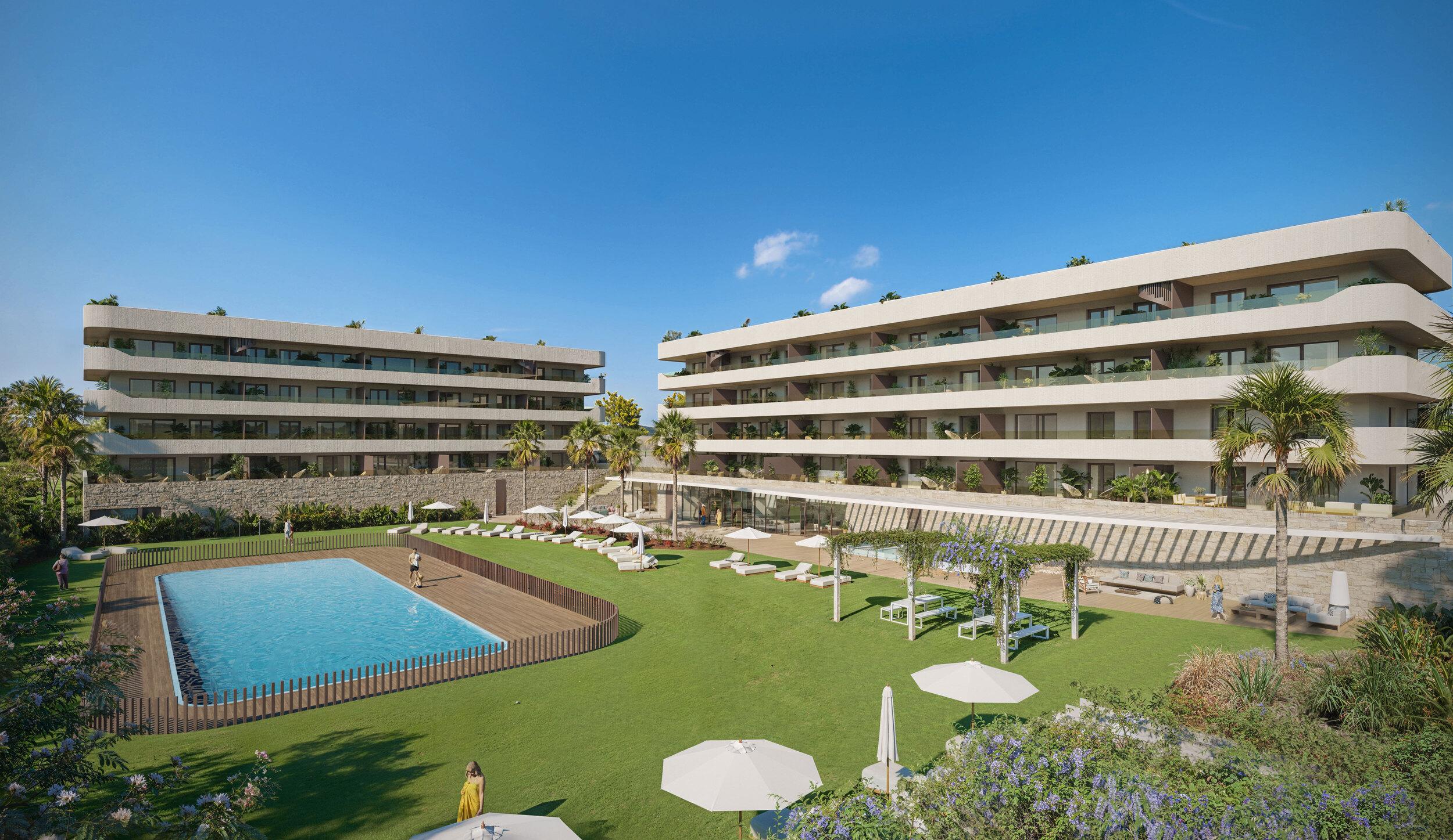 Floor plan of 3-bedroom 265m2 new-build penthouse unit, Los Pacos development, Fuengirola