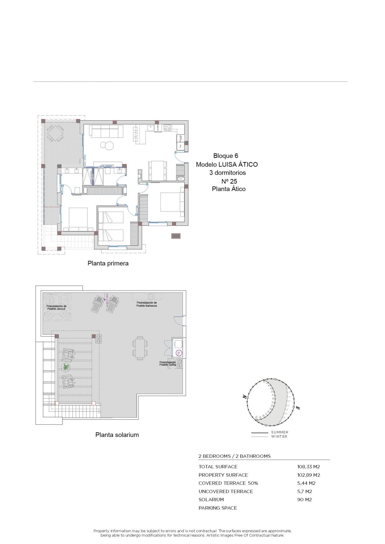 Floor plan of 3-bedroom bungalow in Doña Pepa, Rojales