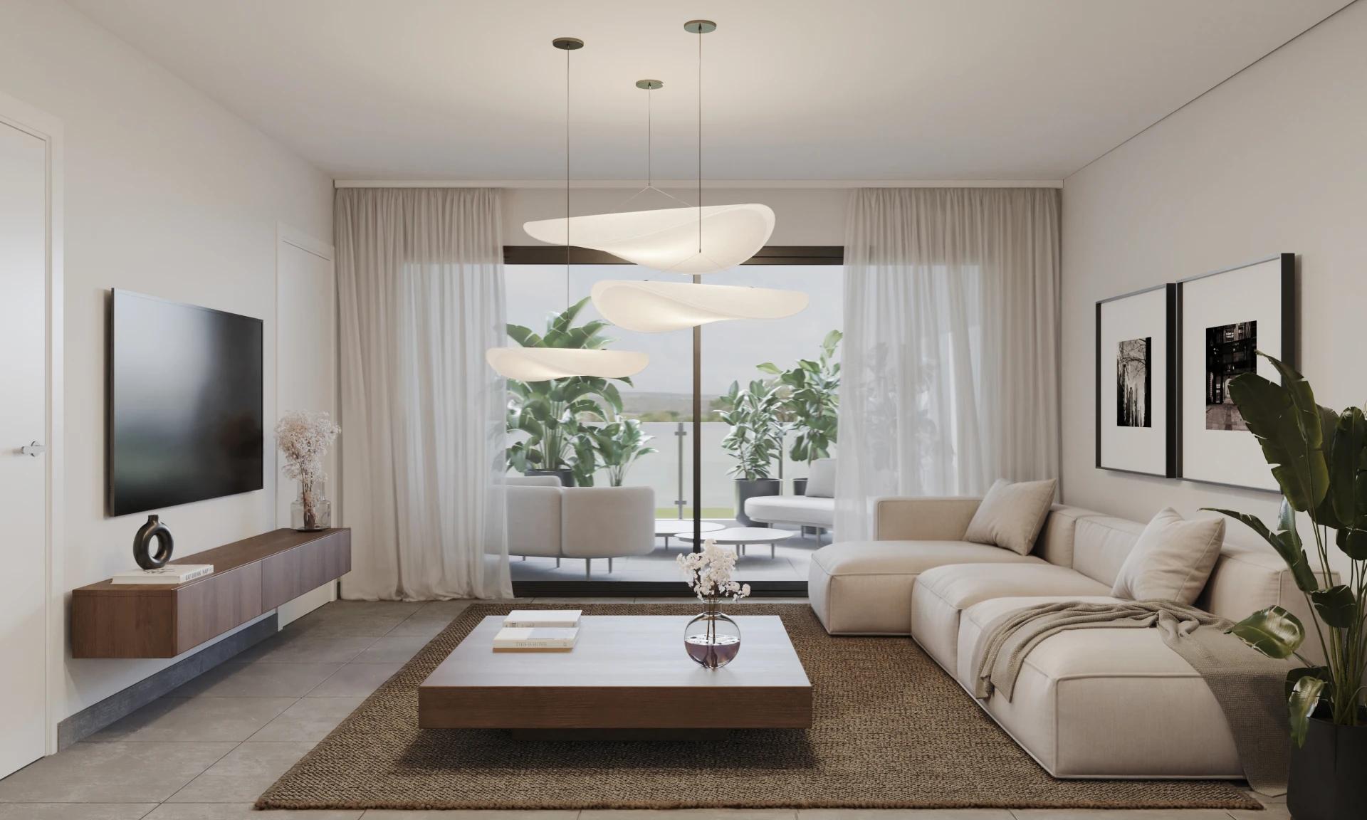 Living area in 8th-floor penthouse, Las Azaleas, Villajoyosa