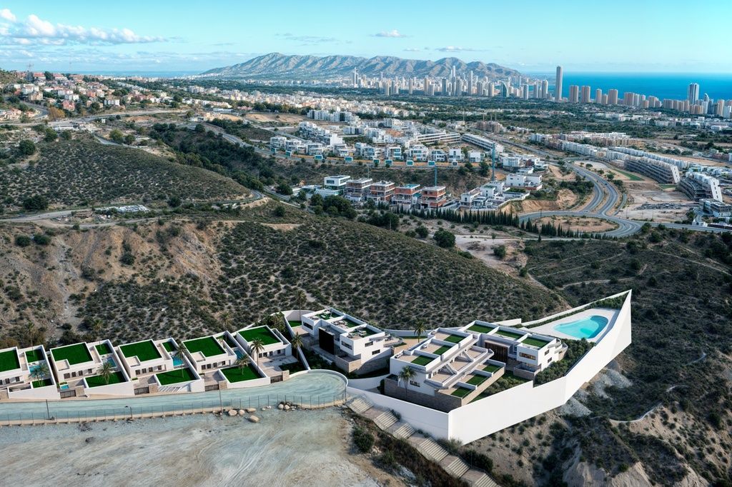 Communal pool in residential complex, Balcón de Finestrat, Finestrat