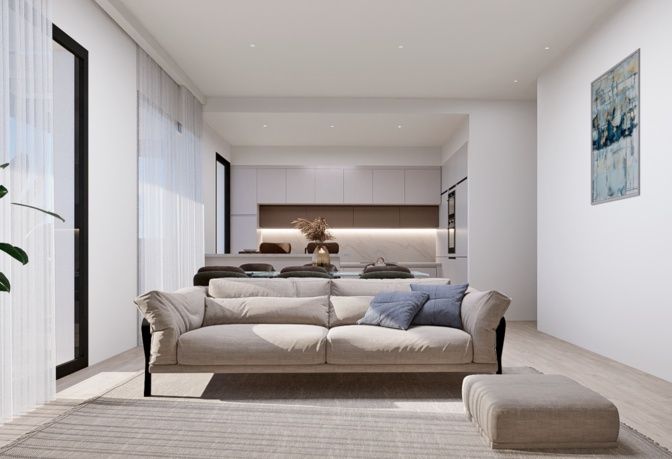Kitchen with fitted appliances in new-build bungalow, Balcón de Finestrat