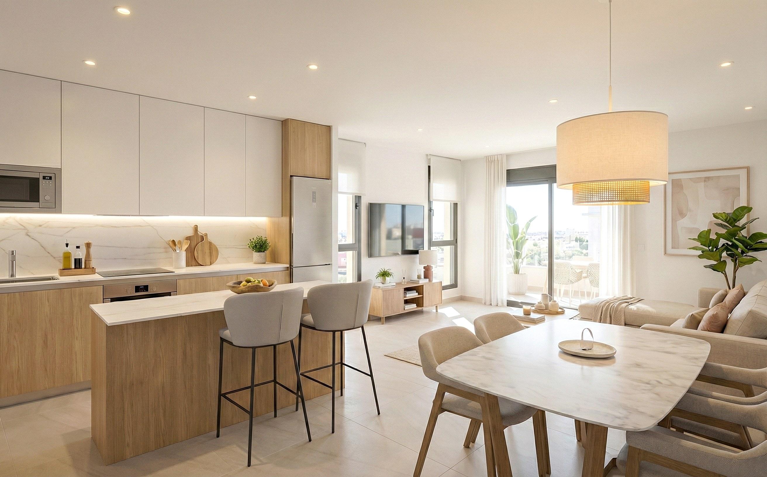 Open-sky views from solarium of new-build penthouse, Pueblo 4, Benijofar