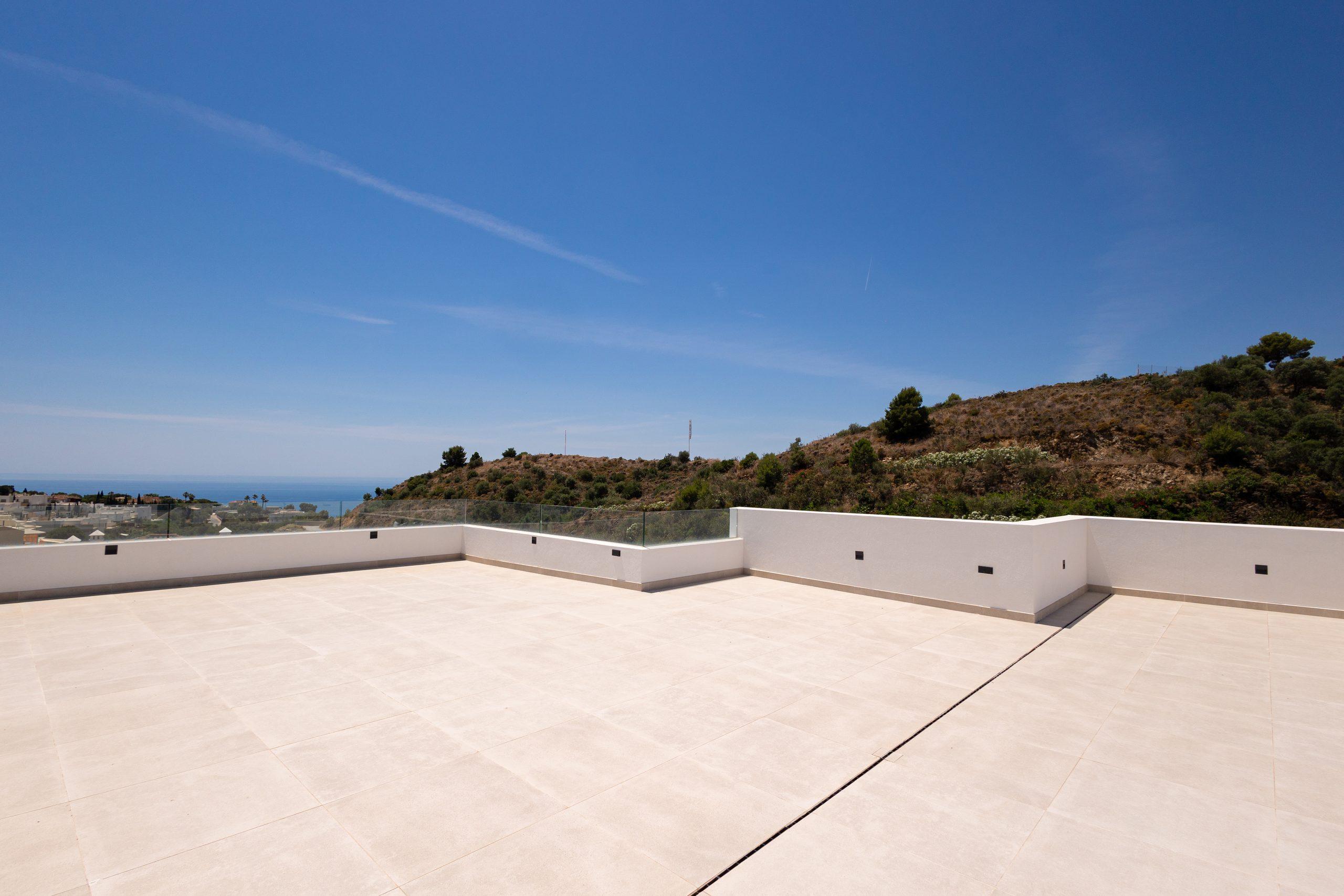 Hallway and staircase in new-build villa in Mijas Pueblo