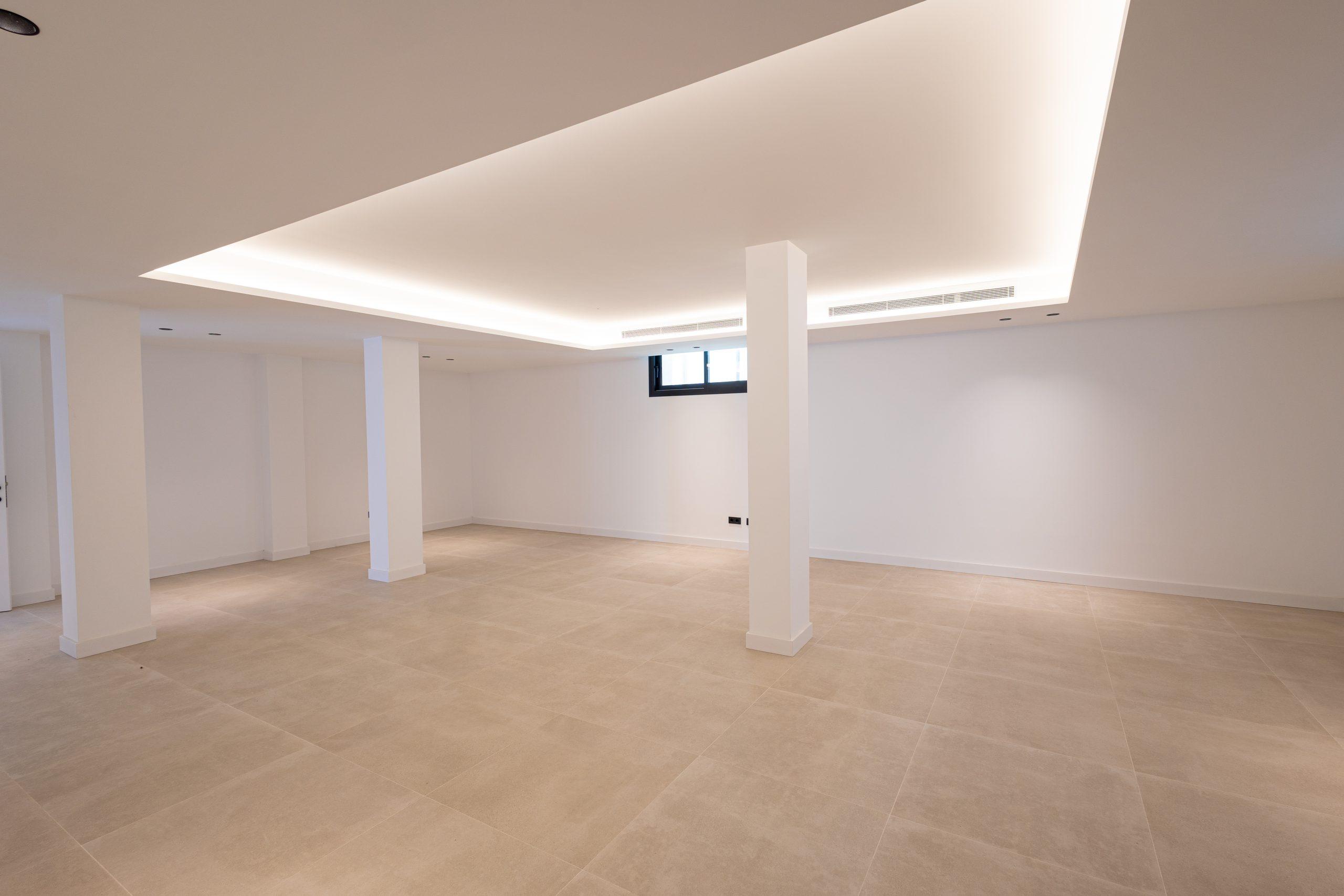 Ground-floor exterior of new-build villa in Mijas Pueblo