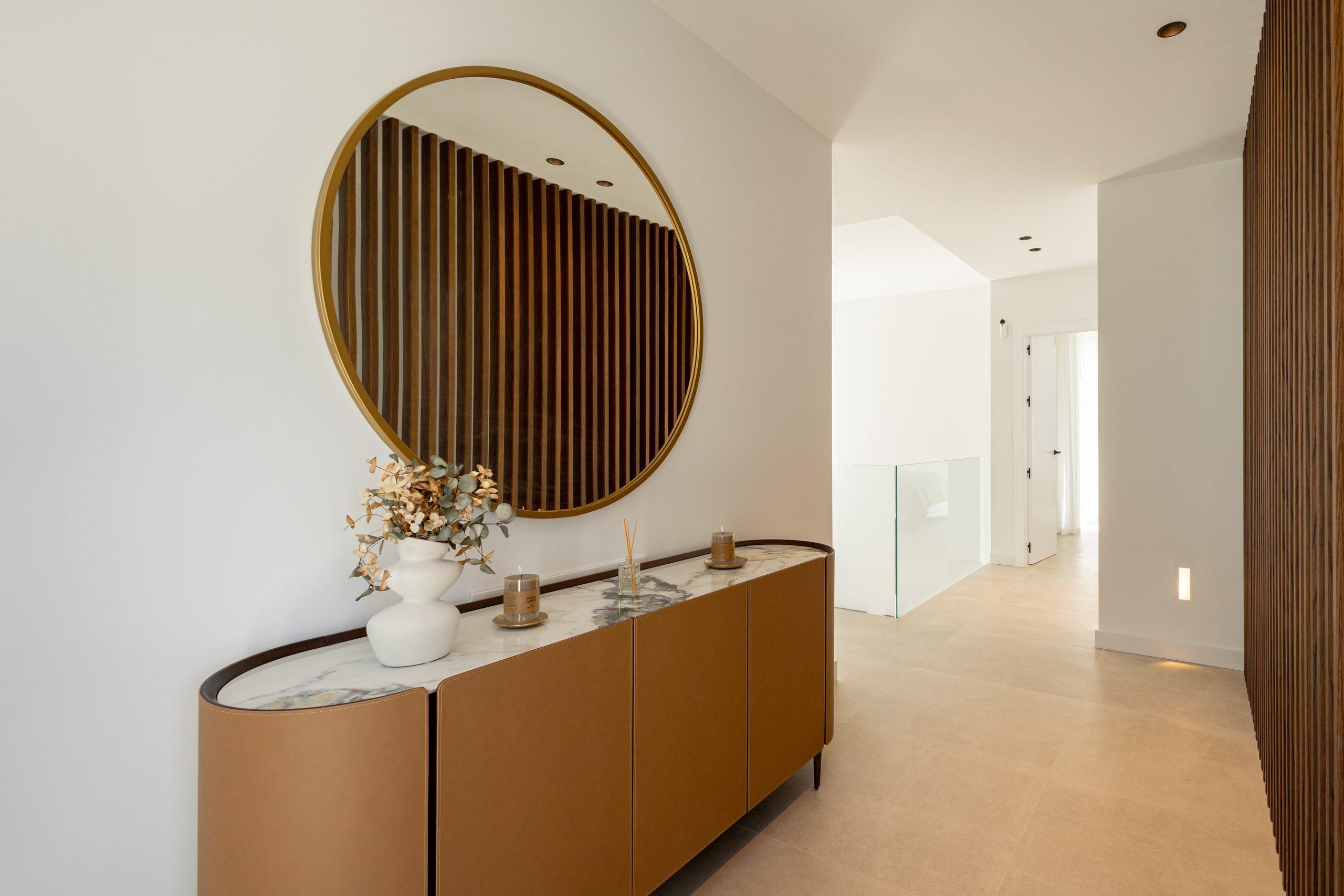 Ceiling detail in living room of new-build villa, Mijas Pueblo