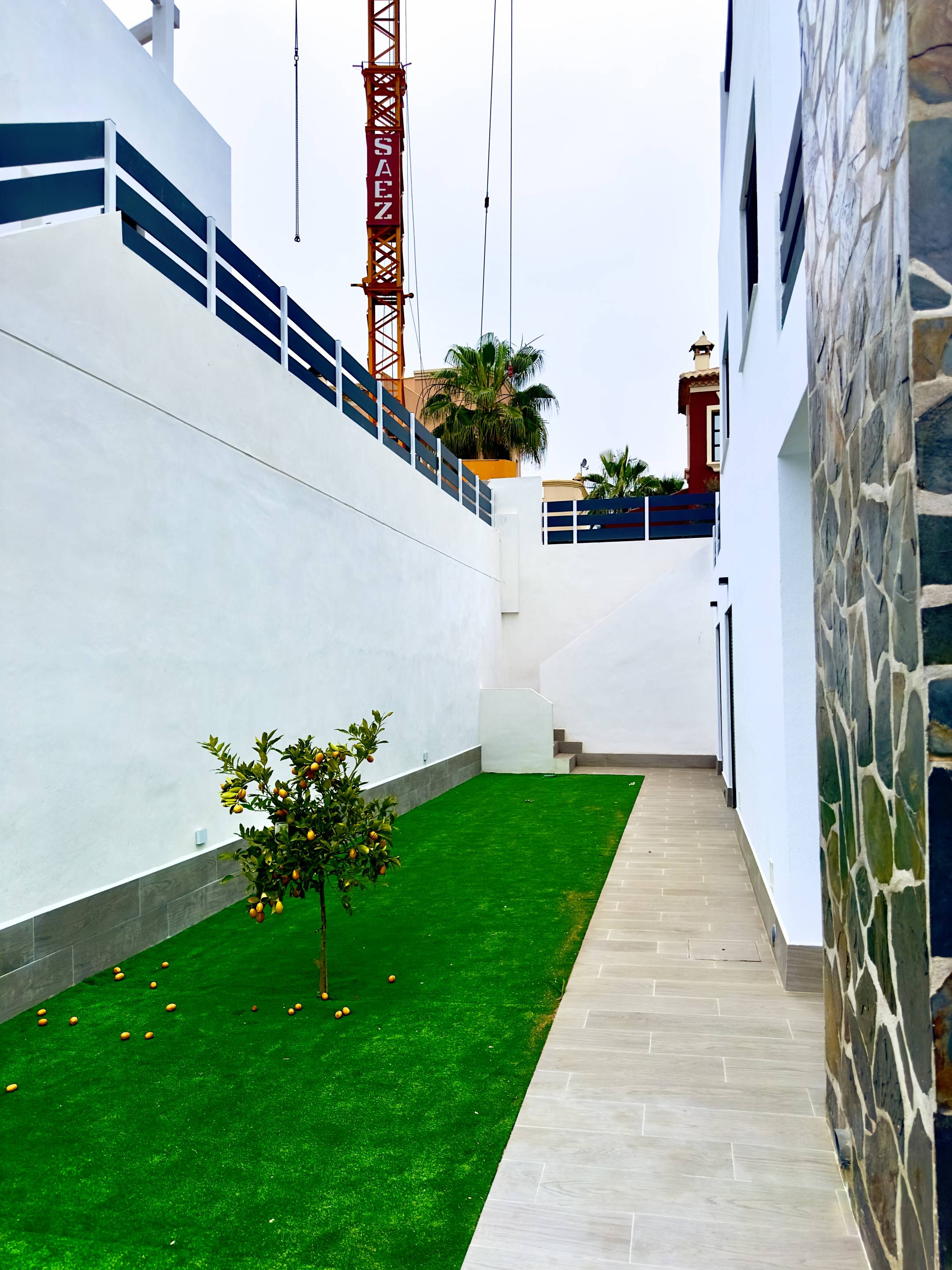 Ground floor hallway and staircase in new-build villa, La Marquesa